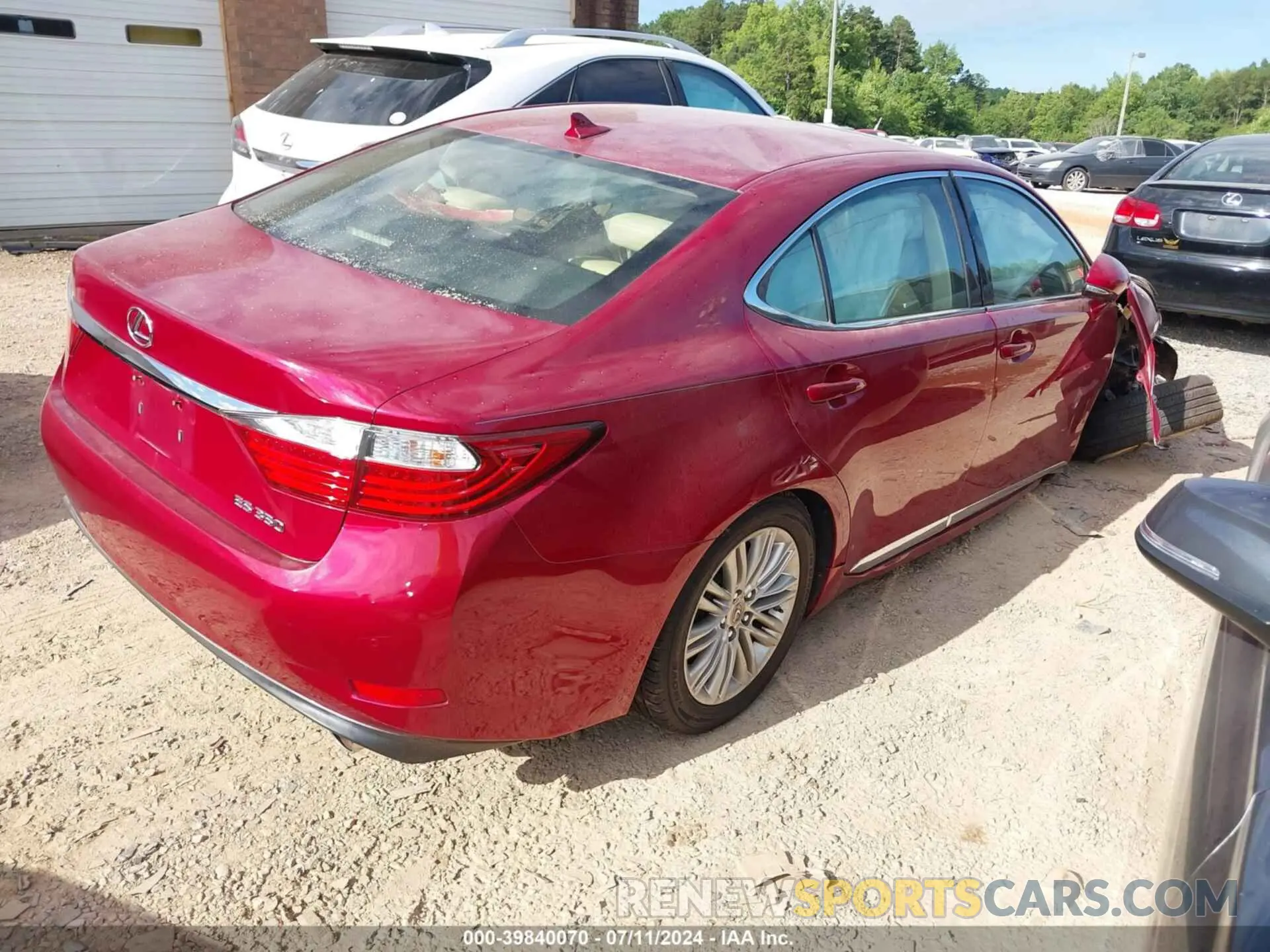 4 fotografías del automóvil dañado JTHBK1GG0E2146162 LEXUS ES 2014
