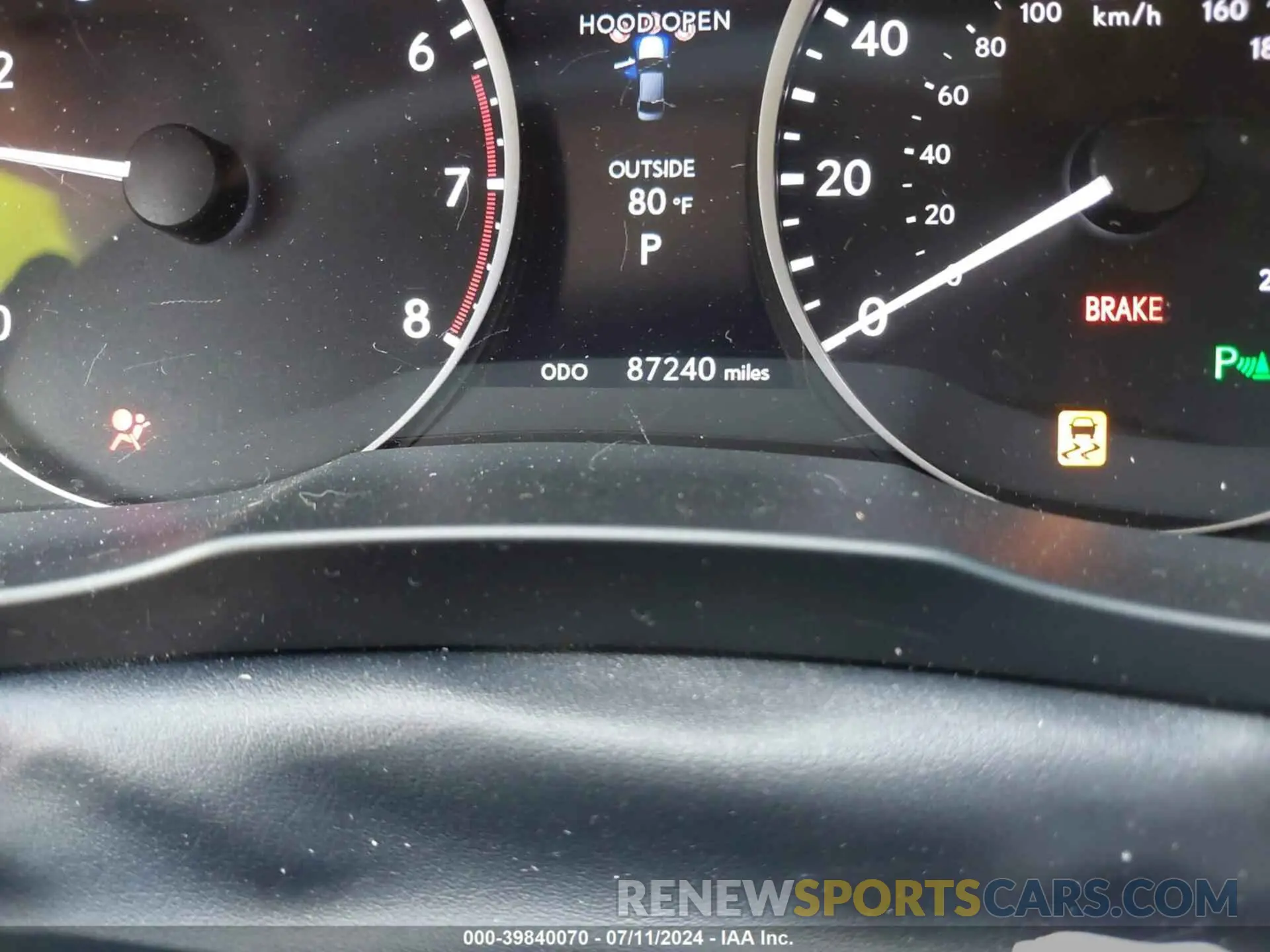 7 fotografías del automóvil dañado JTHBK1GG0E2146162 LEXUS ES 2014