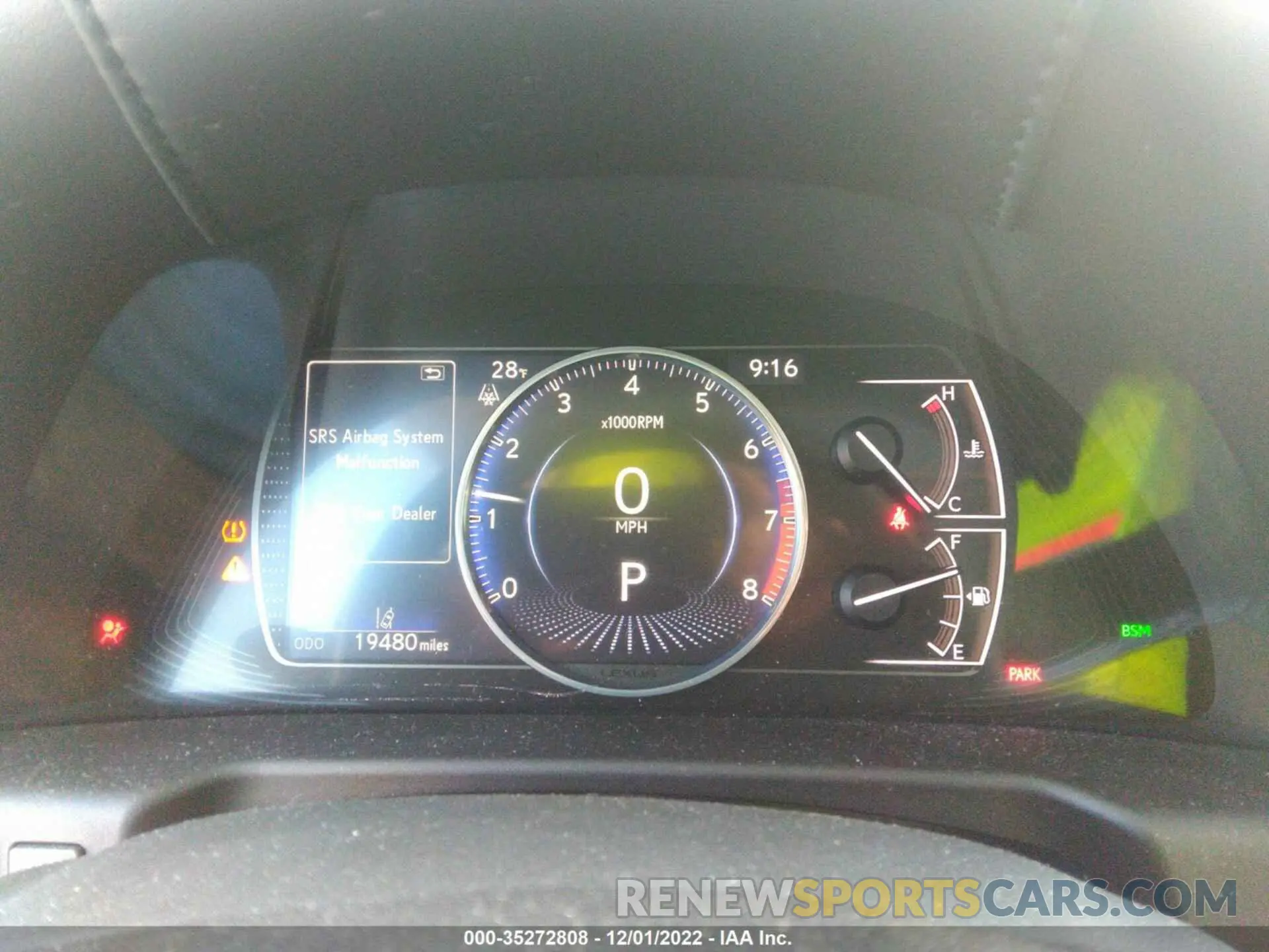 7 fotografías del automóvil dañado 58ABZ1B11KU007260 LEXUS ES 2019