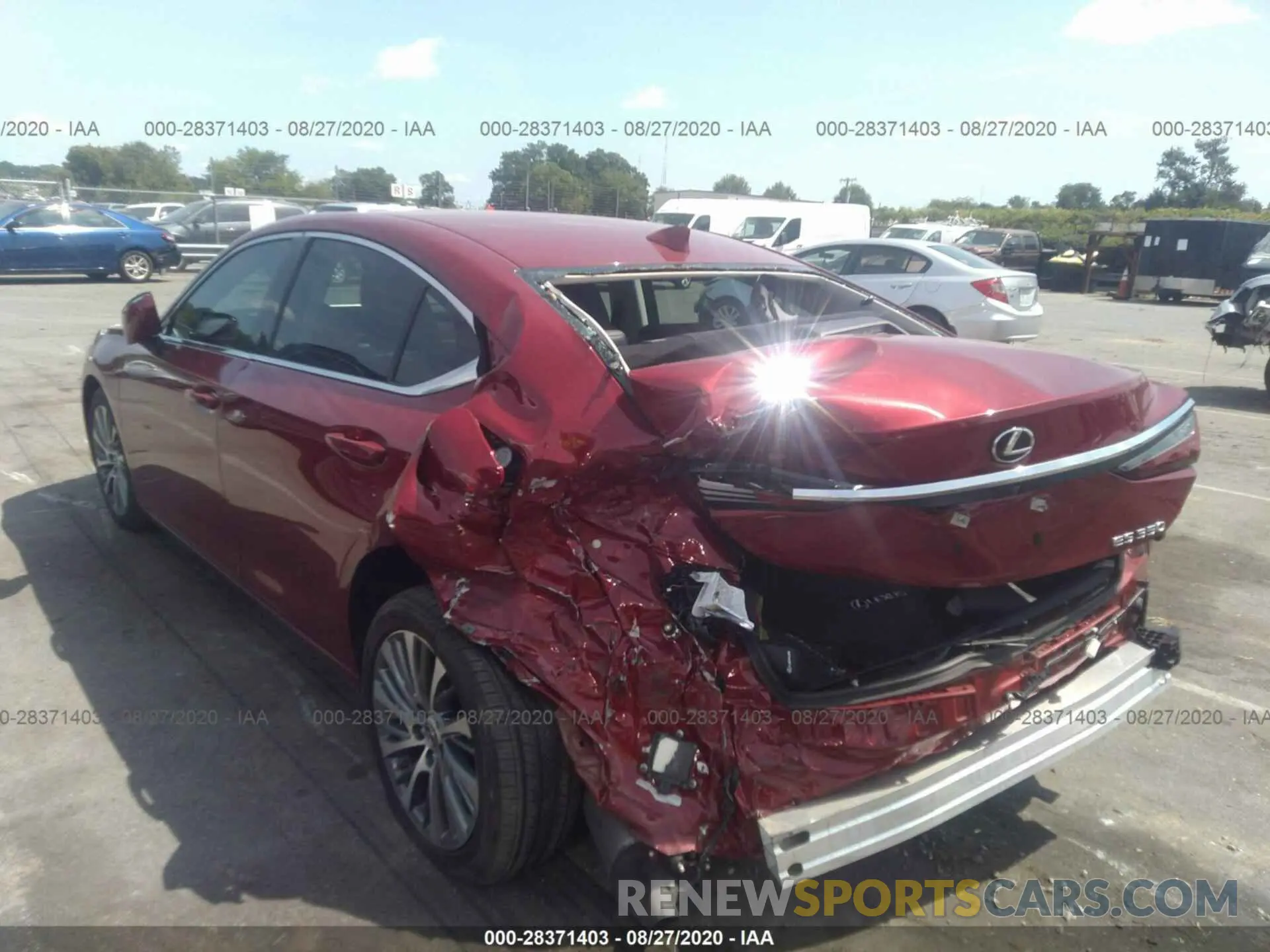 3 fotografías del automóvil dañado 58ABZ1B12KU018056 LEXUS ES 2019
