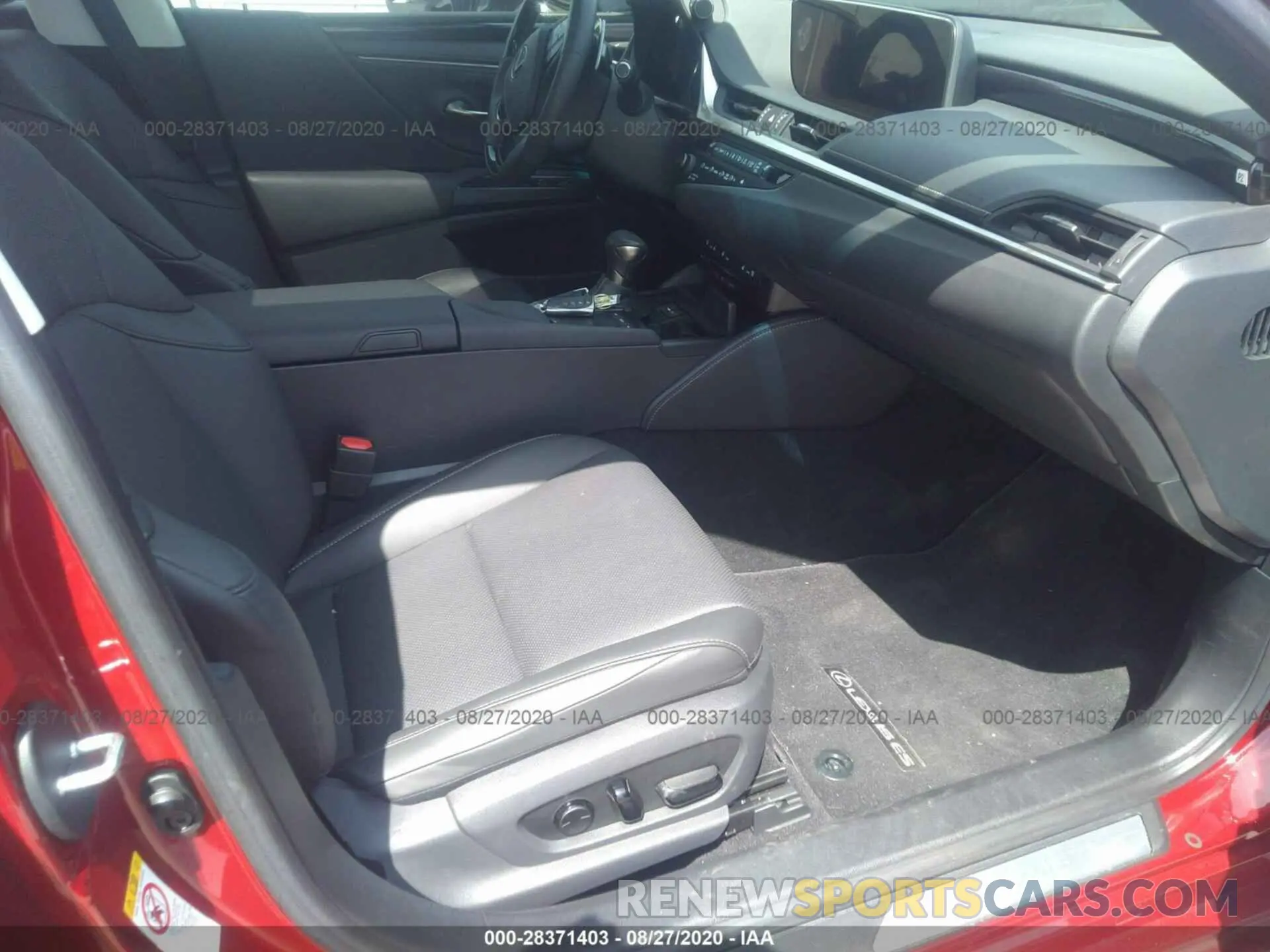 5 fotografías del automóvil dañado 58ABZ1B12KU018056 LEXUS ES 2019
