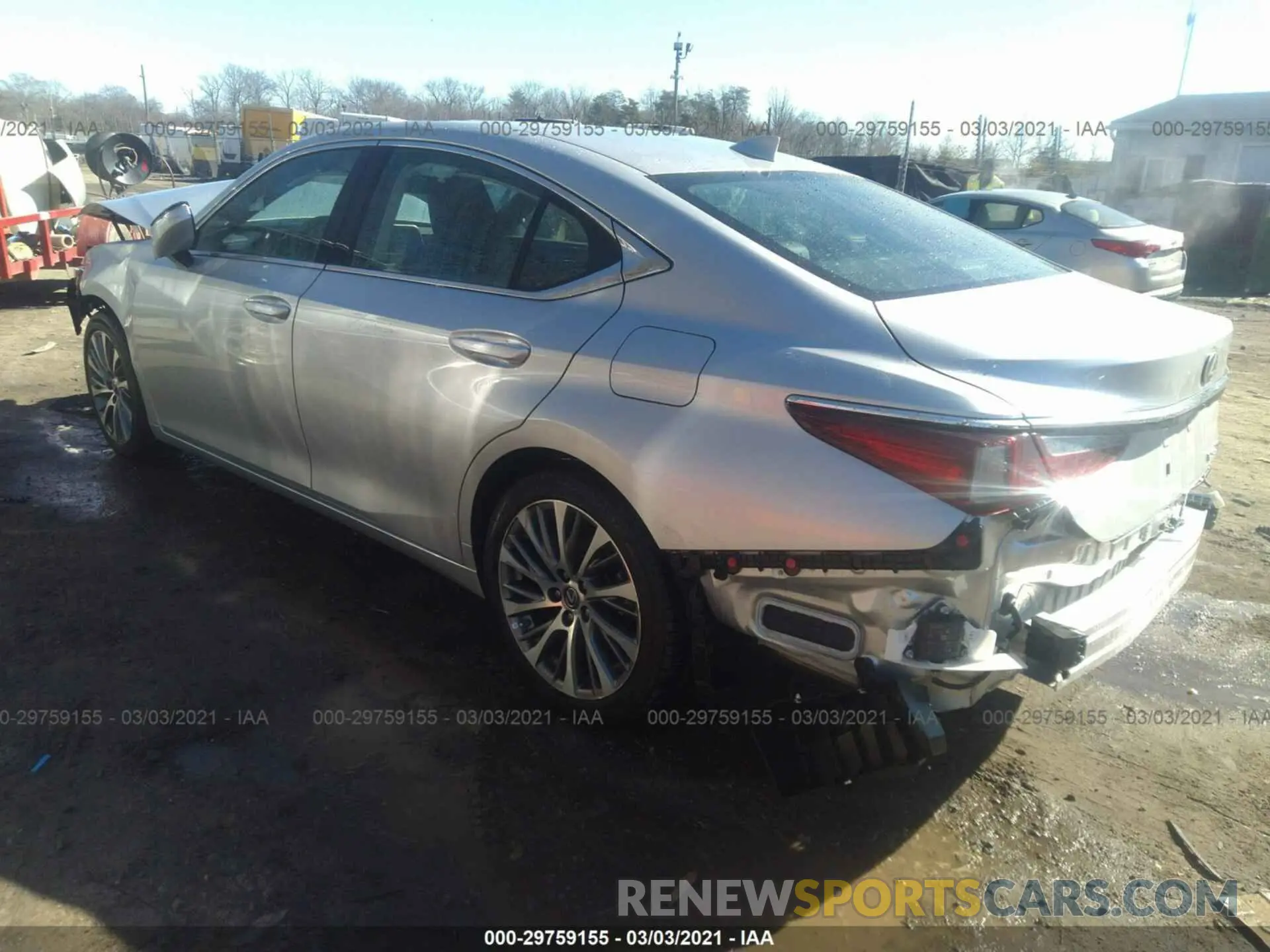 3 fotografías del automóvil dañado 58ABZ1B19KU020452 LEXUS ES 2019