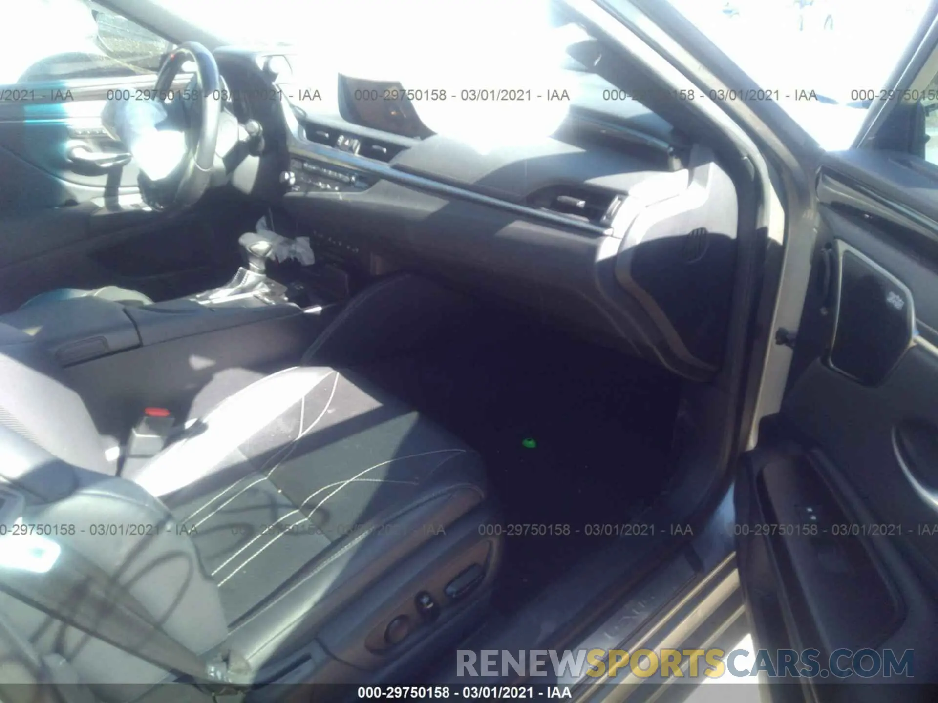 5 fotografías del automóvil dañado JTHB21B12K2004829 LEXUS ES 2019