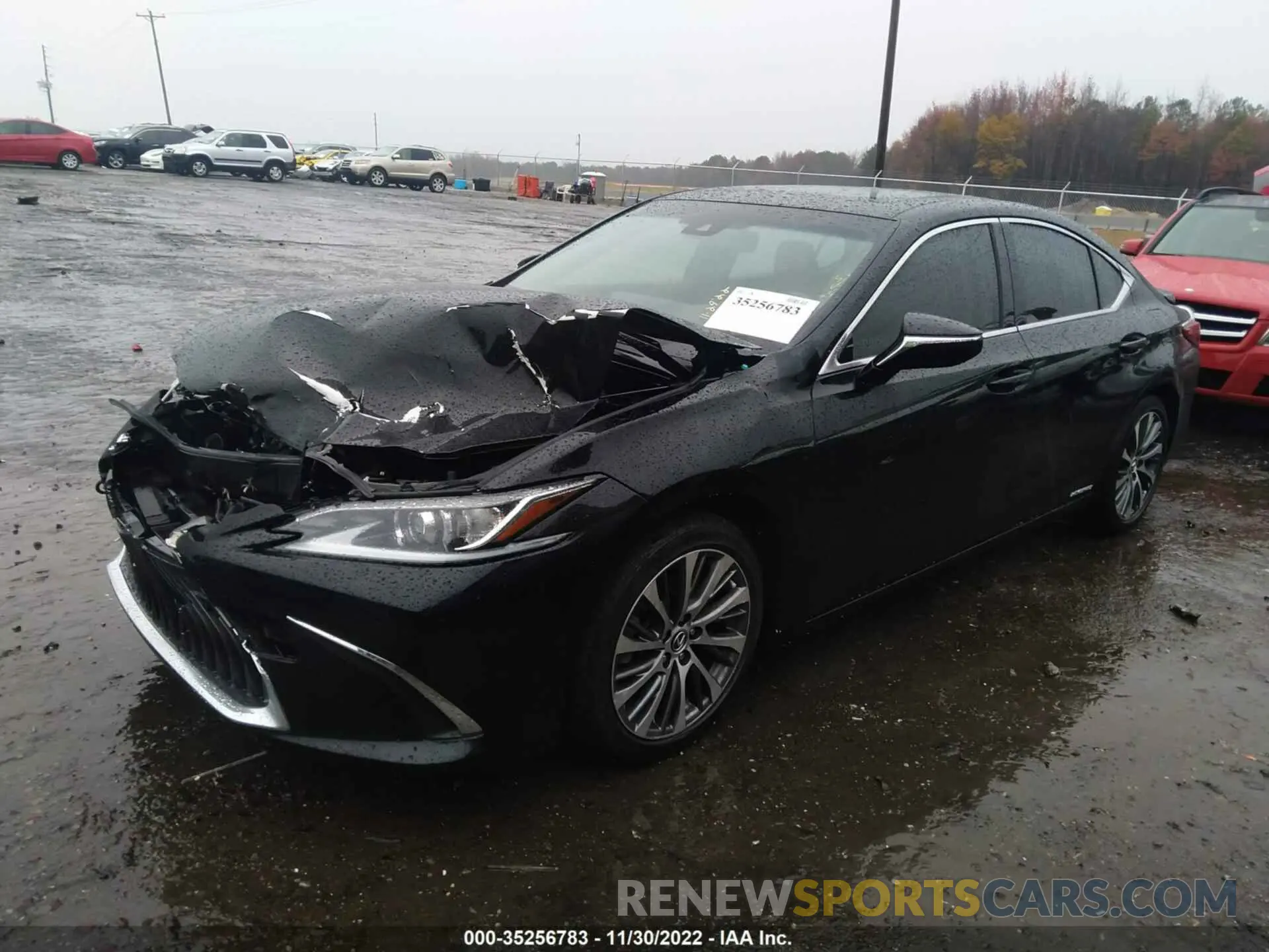 2 fotografías del automóvil dañado JTHB21B14K2038982 LEXUS ES 2019