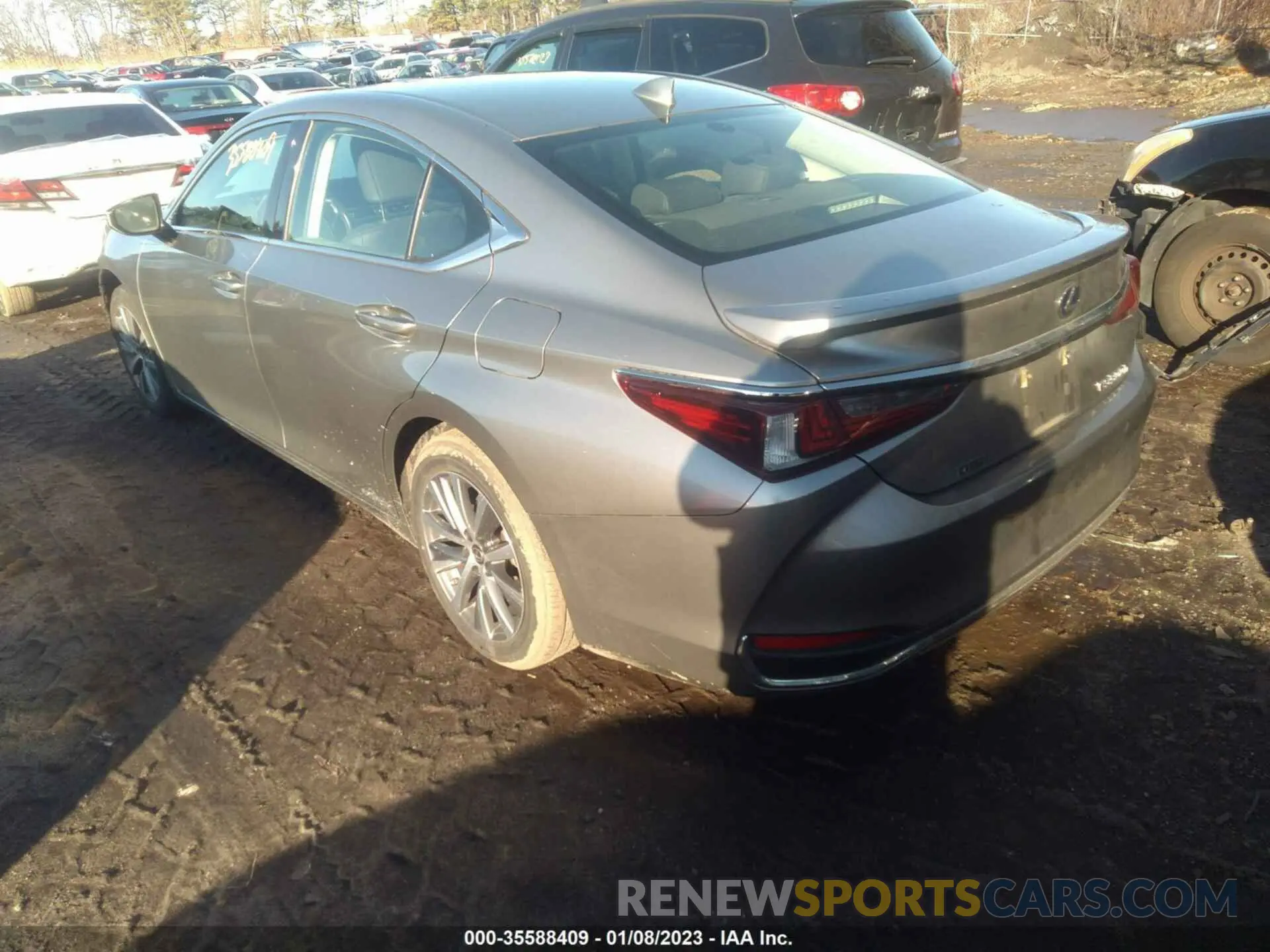 3 fotografías del automóvil dañado JTHB21B18K2045174 LEXUS ES 2019