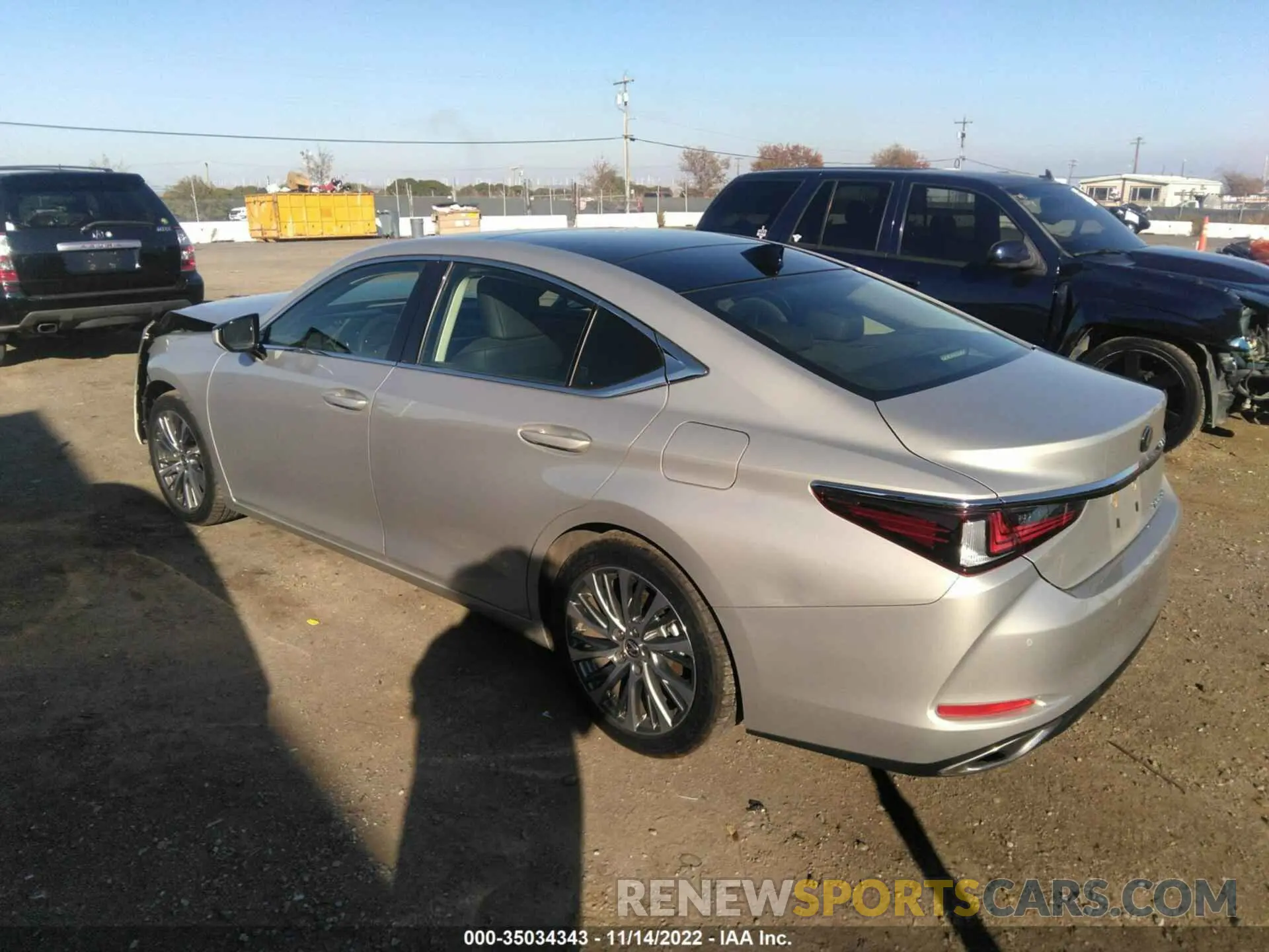 3 fotografías del automóvil dañado JTHBZ1B13K2002048 LEXUS ES 2019