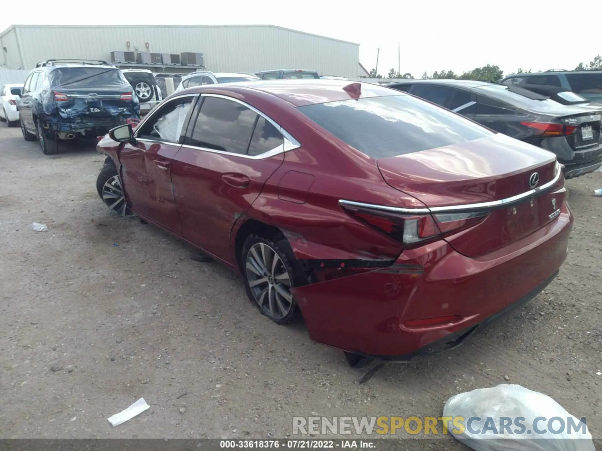3 fotografías del automóvil dañado 58ACZ1B19LU071858 LEXUS ES 2020