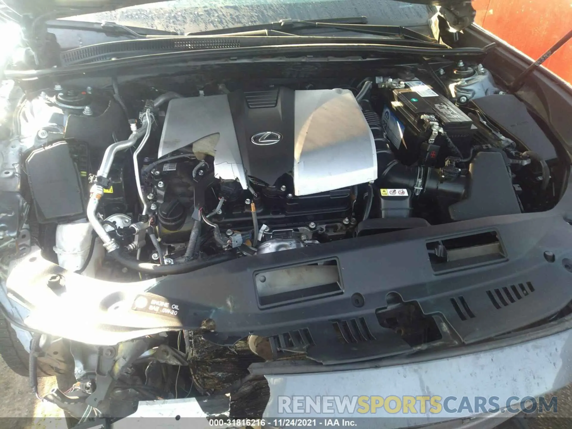 10 fotografías del automóvil dañado 58ADZ1B12LU073052 LEXUS ES 2020