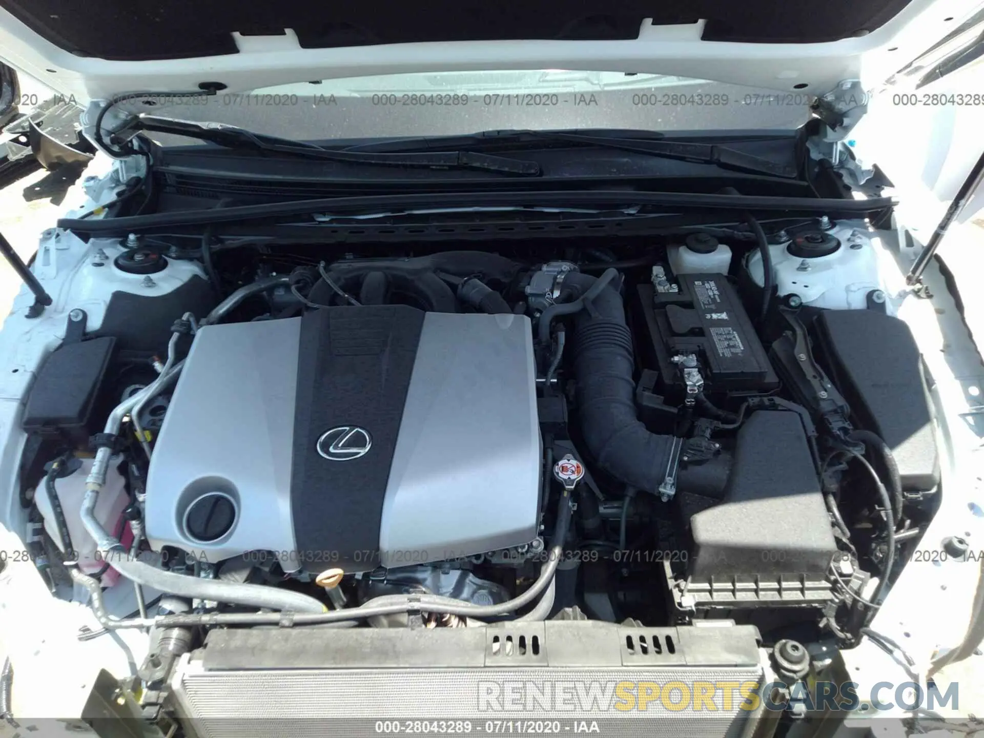 10 fotografías del automóvil dañado 58AGZ1B17LU051433 LEXUS ES 2020