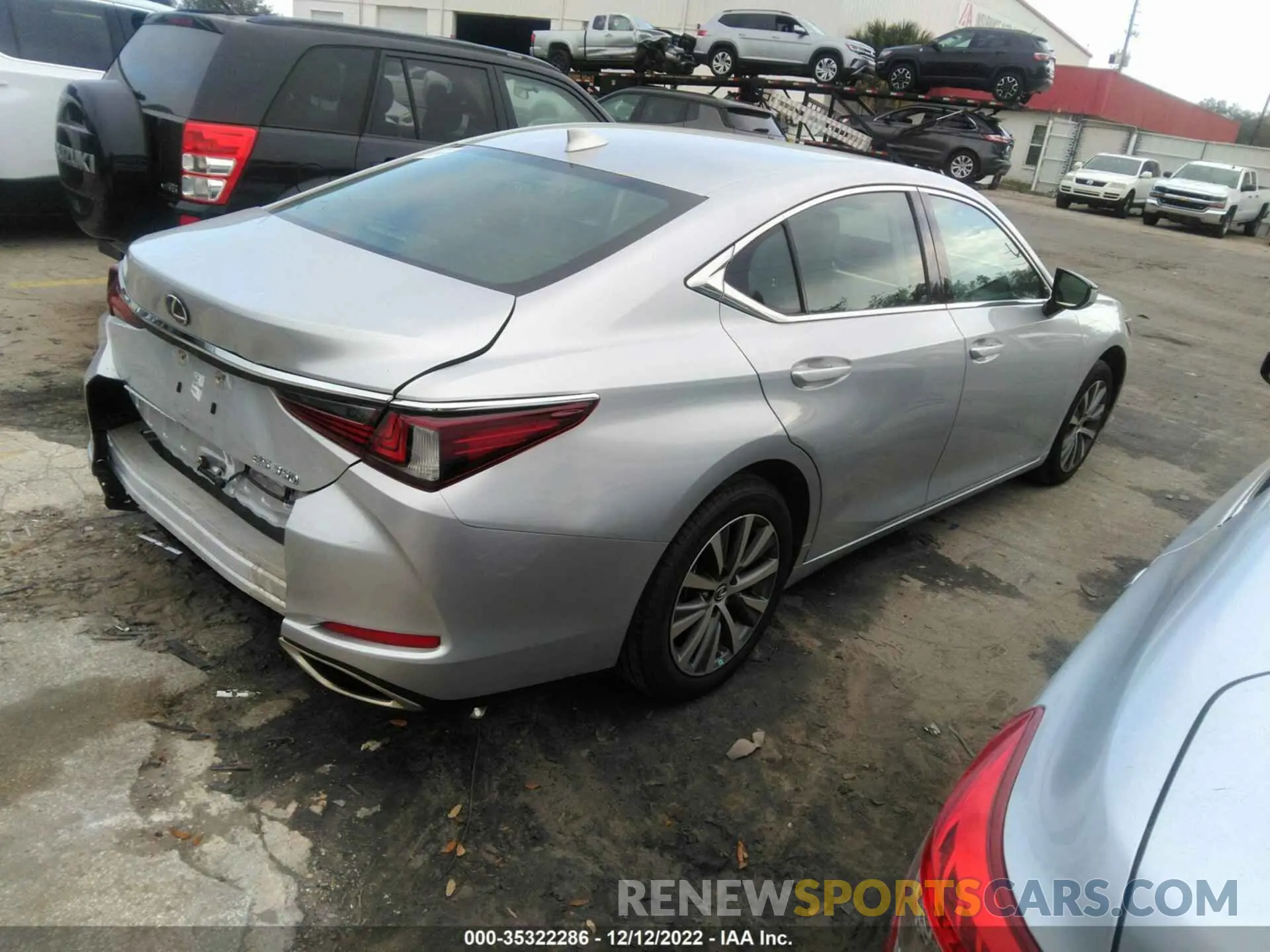 4 fotografías del automóvil dañado 58ACZ1B11MU103817 LEXUS ES 2021