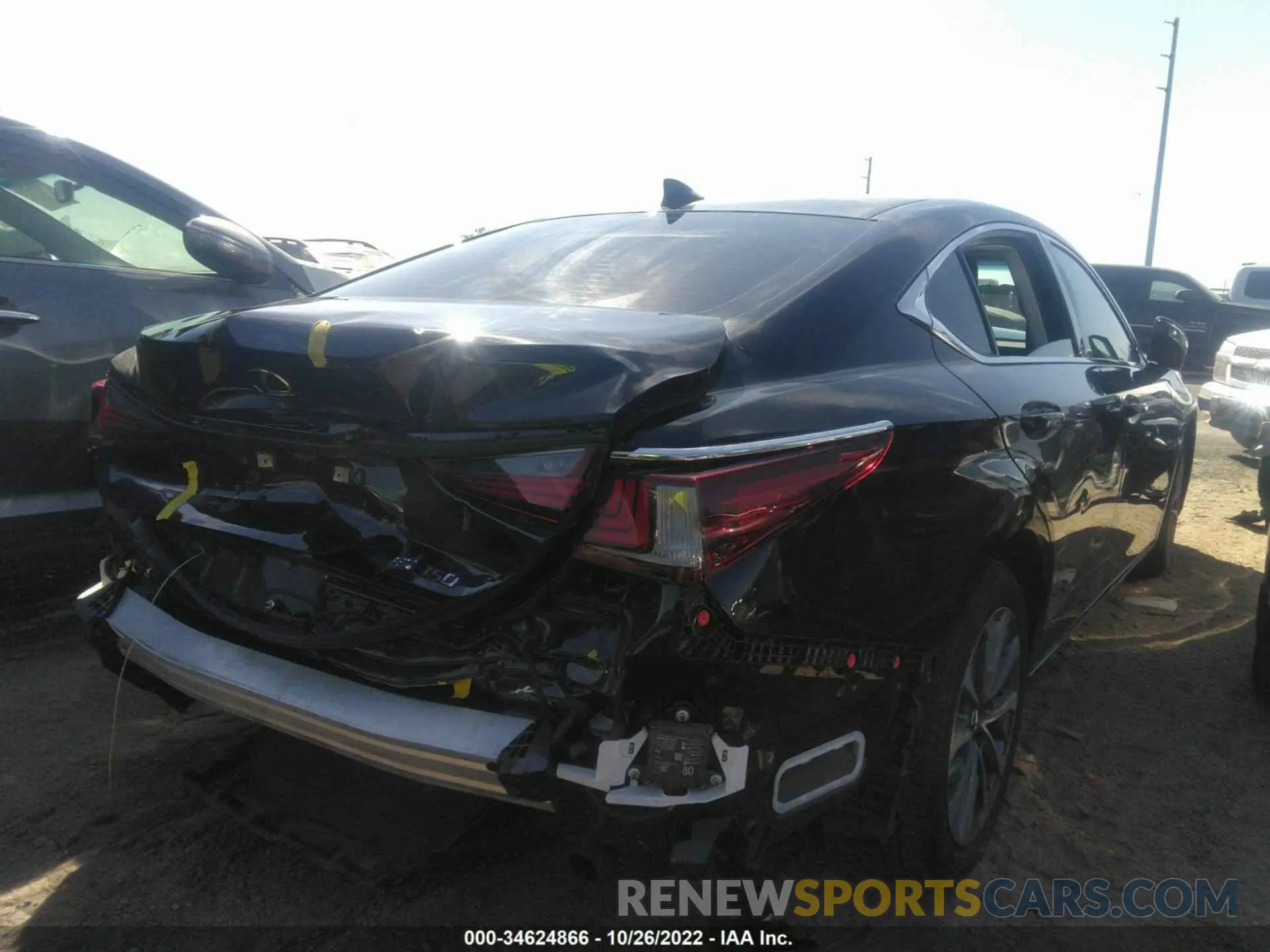4 fotografías del automóvil dañado 58ACZ1B12NU121423 LEXUS ES 2022