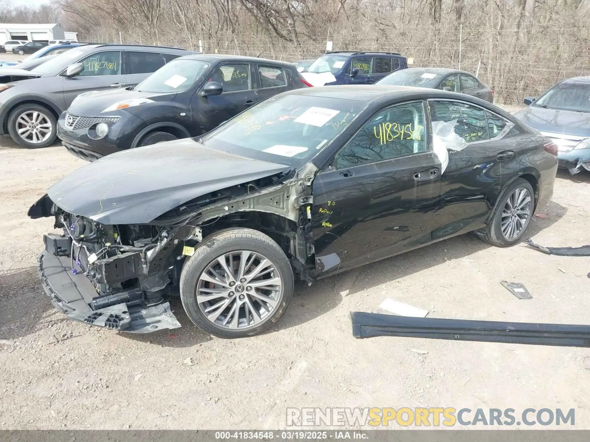 2 fotografías del automóvil dañado 58AD11D11MU007601 LEXUS ES 250 2021