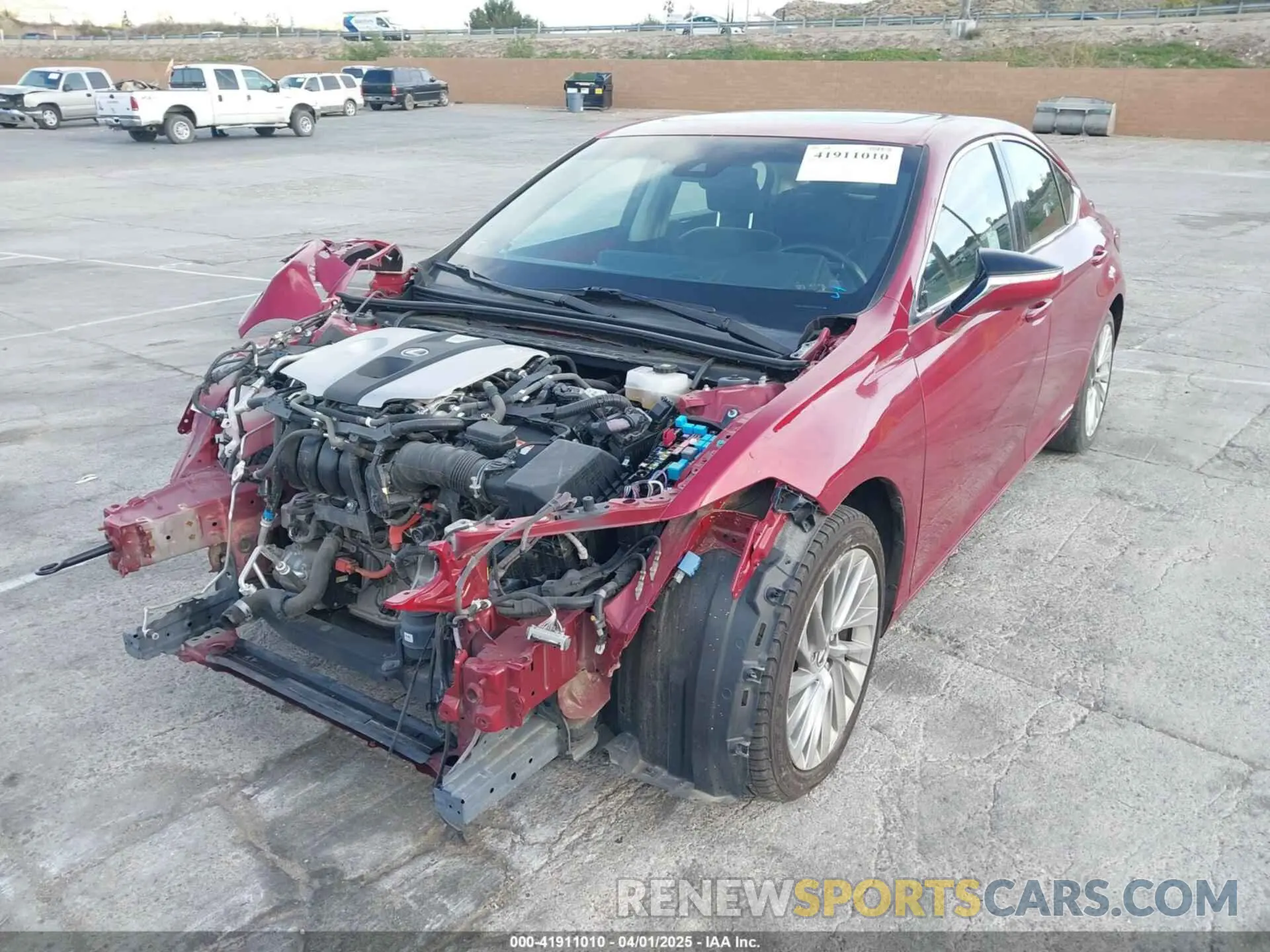 2 fotografías del automóvil dañado JTHB21B11K2015496 LEXUS ES 300H 2019