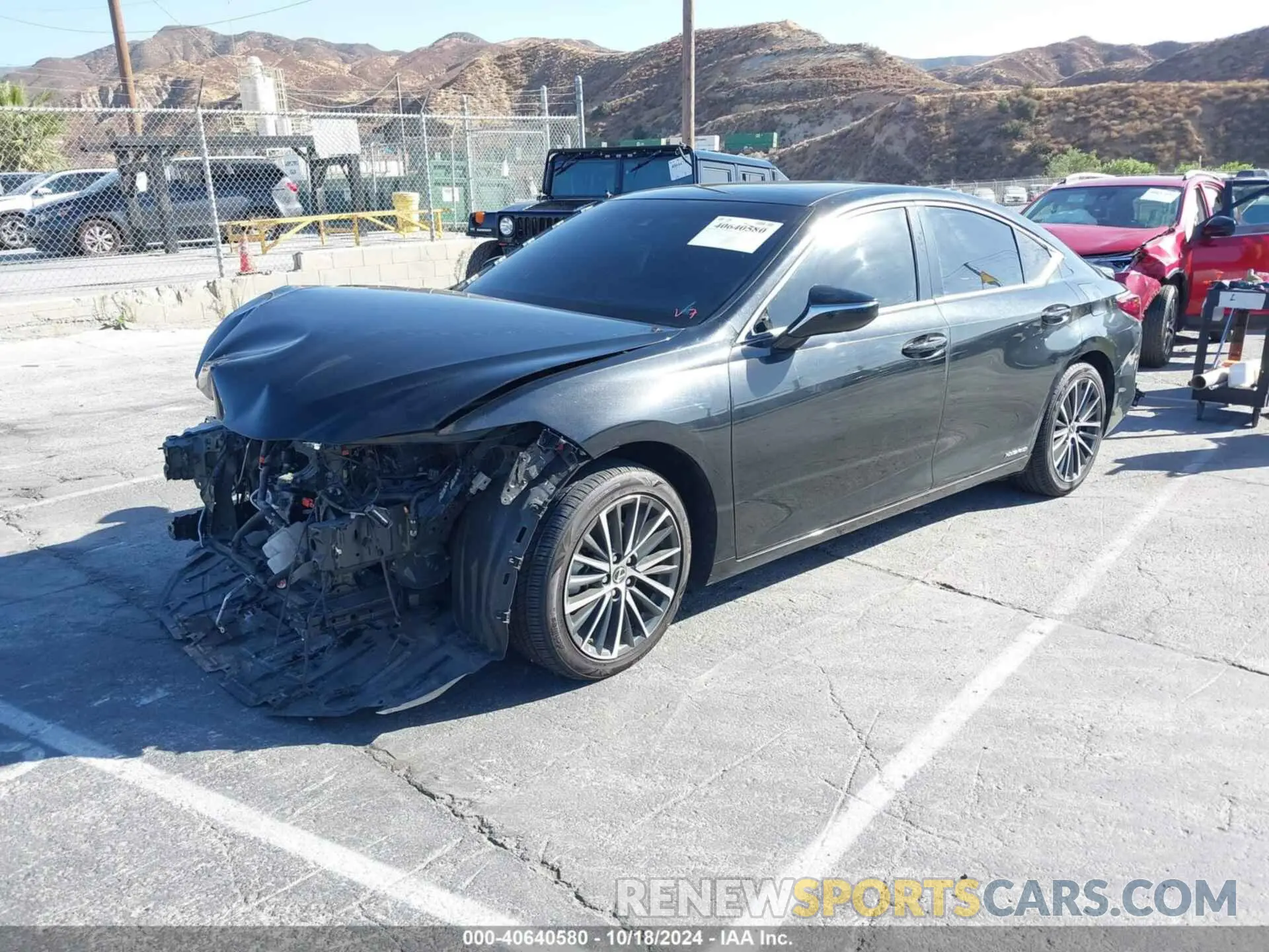 2 fotografías del automóvil dañado 58ADA1C1XNU014663 LEXUS ES 300H 2022