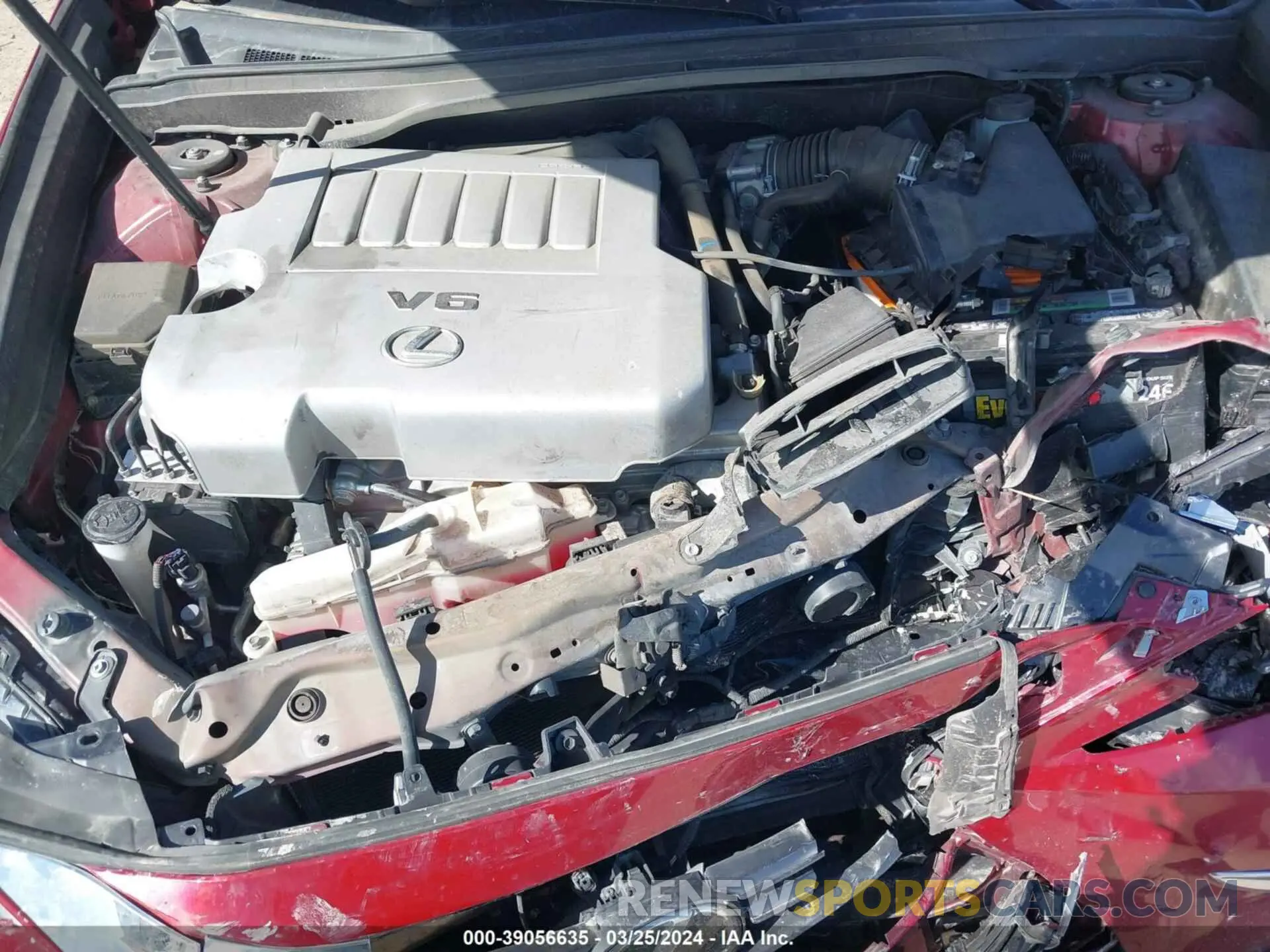 10 fotografías del automóvil dañado 58ABK1GG7HU047160 LEXUS ES 350 2017