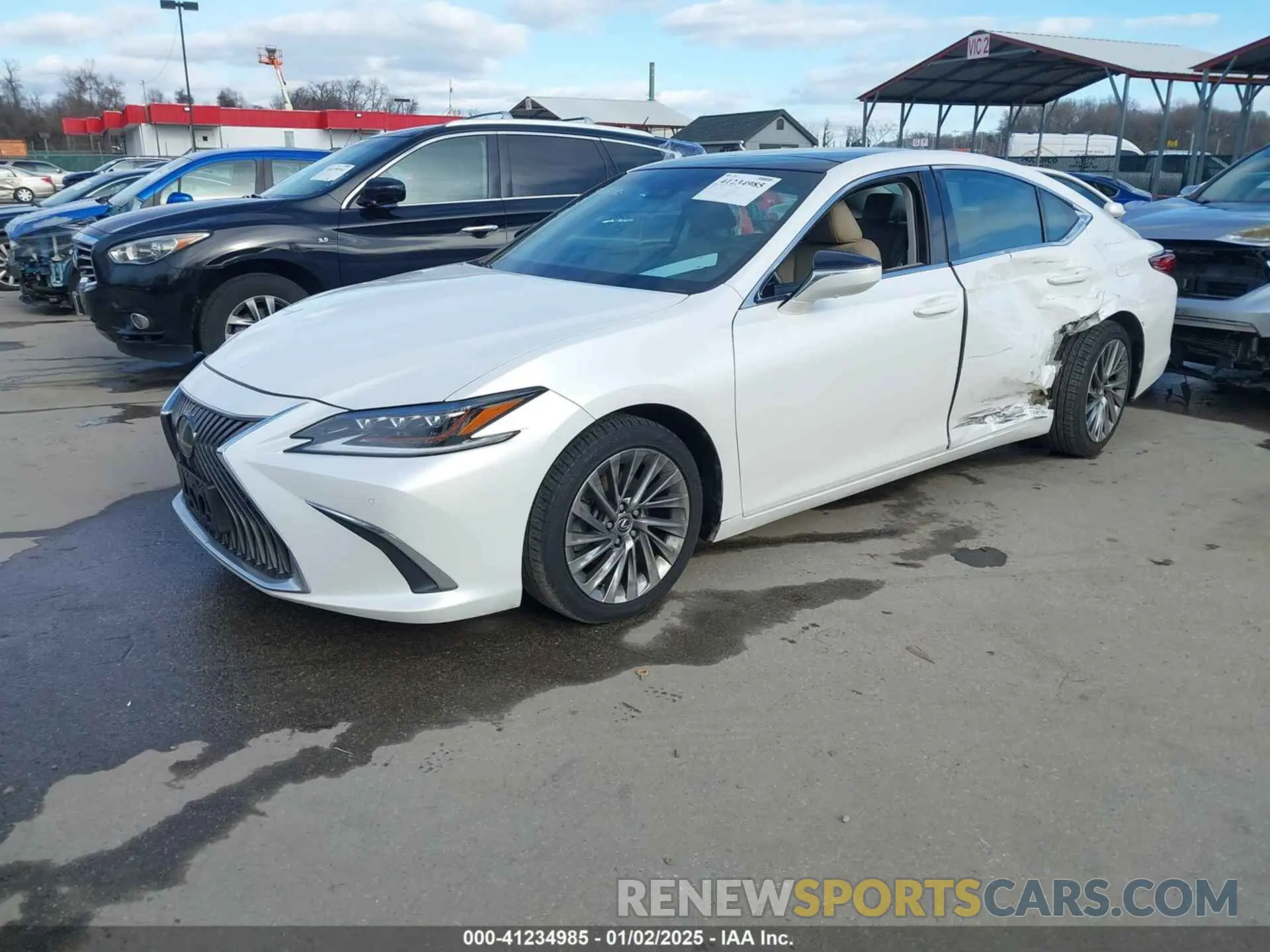 2 fotografías del automóvil dañado 58ABZ1B11KU020297 LEXUS ES 350 2019
