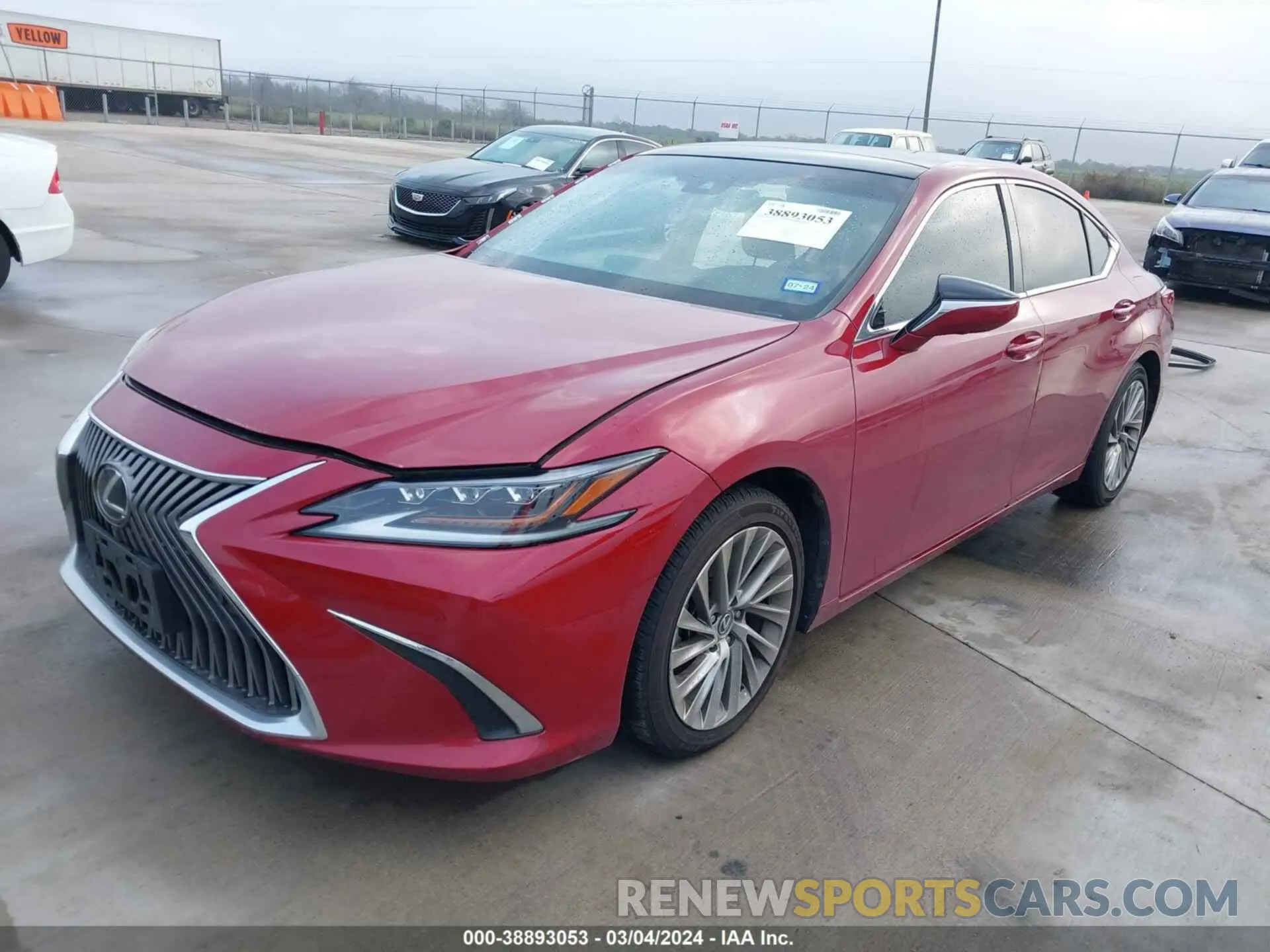 2 fotografías del automóvil dañado 58ABZ1B17KU020238 LEXUS ES 350 2019