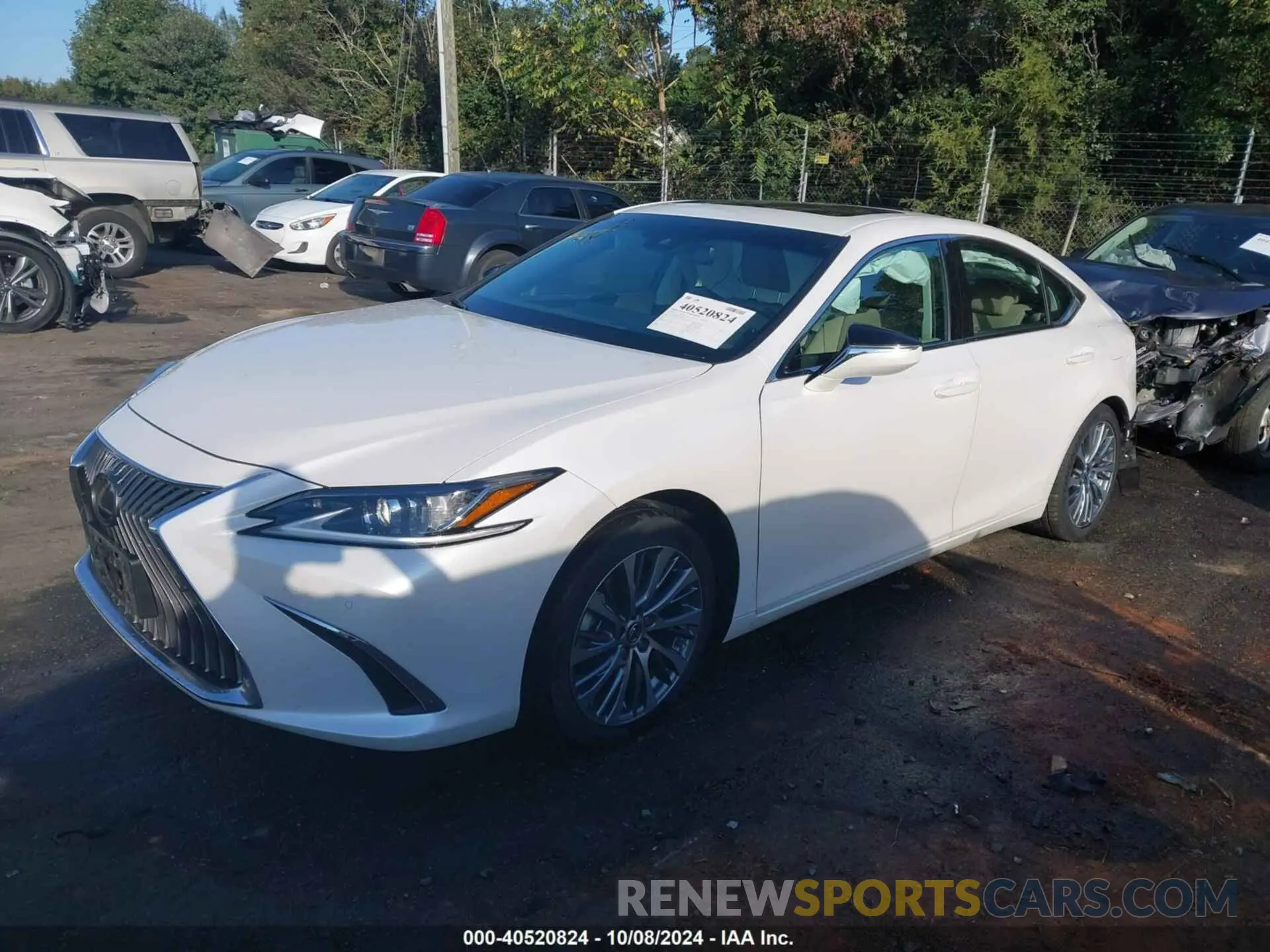 2 fotografías del automóvil dañado 58ABZ1B1XKU051063 LEXUS ES 350 2019