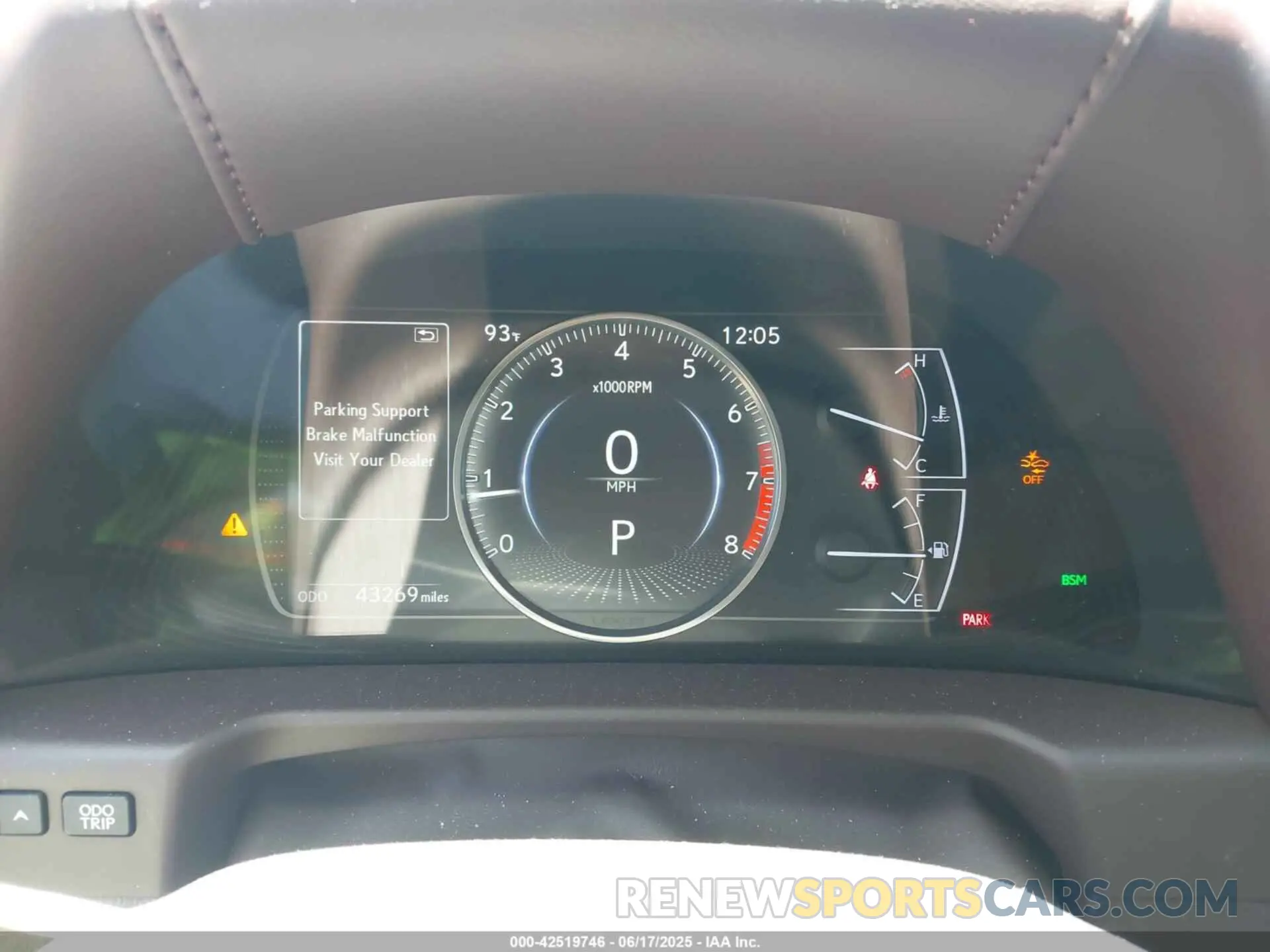 7 fotografías del automóvil dañado JTHBZ1B11K2004347 LEXUS ES 350 2019