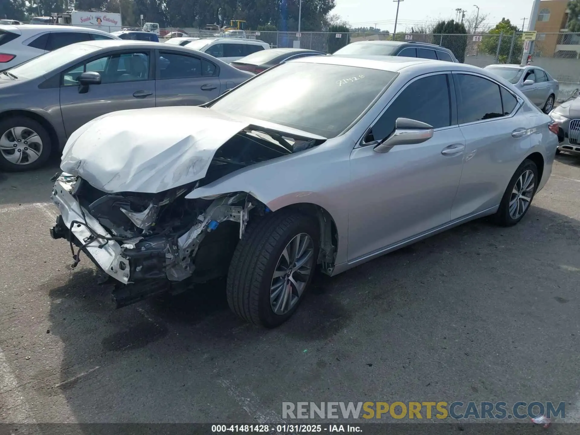 2 fotografías del automóvil dañado JTHBZ1B17K2003090 LEXUS ES 350 2019