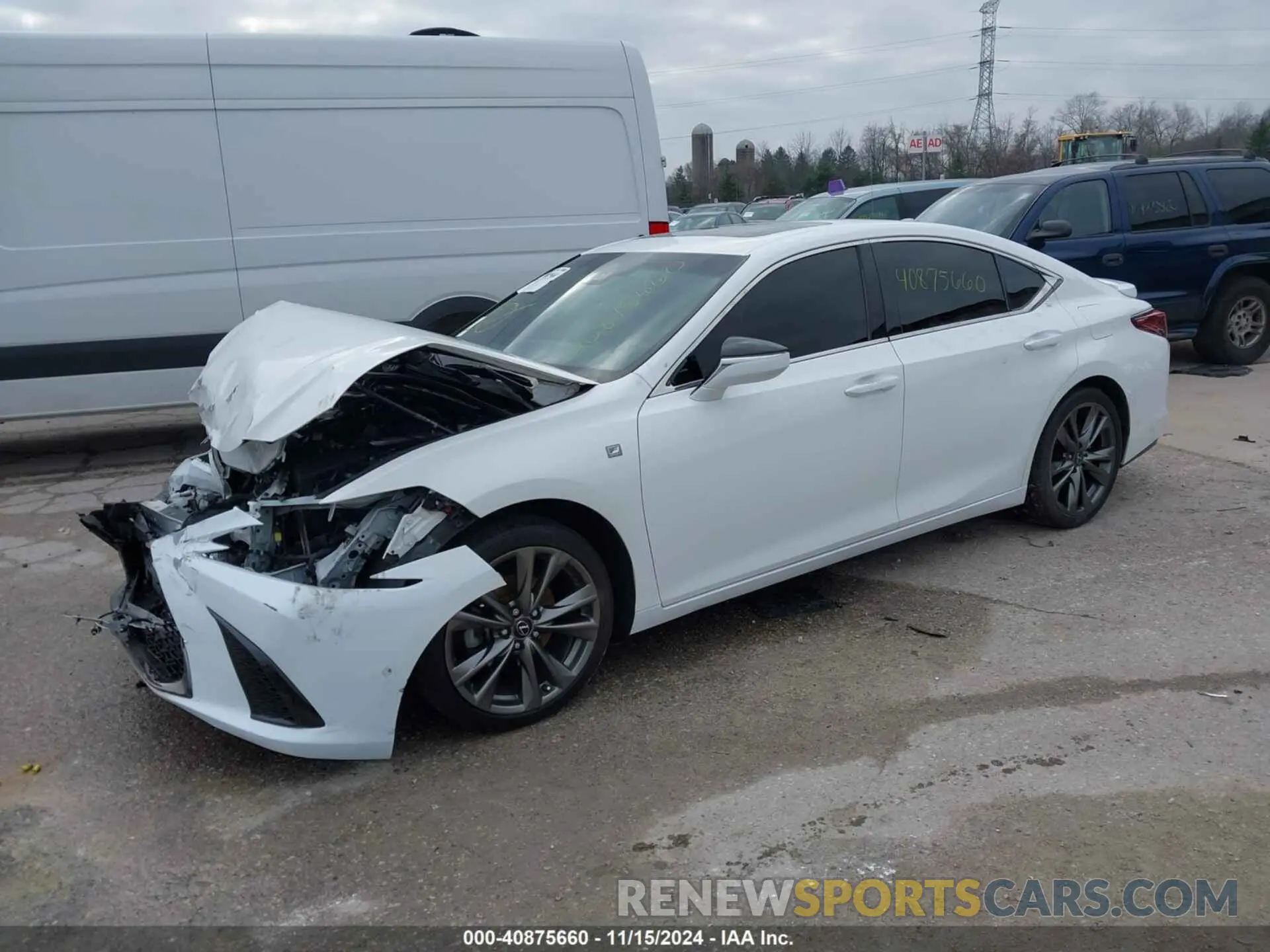 2 fotografías del automóvil dañado 58AGZ1B15LU062642 LEXUS ES 350 2020