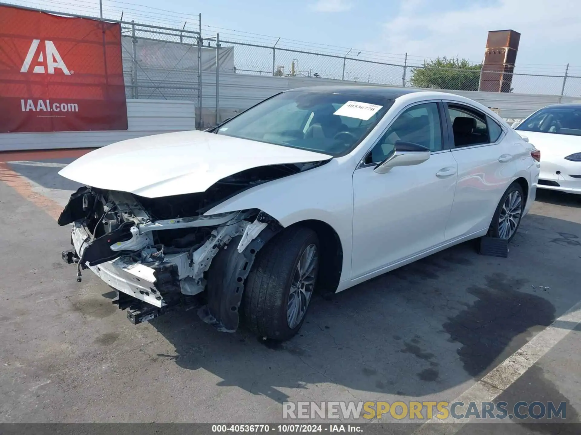 2 fotografías del automóvil dañado 58ADZ1B16MU096481 LEXUS ES 350 2021