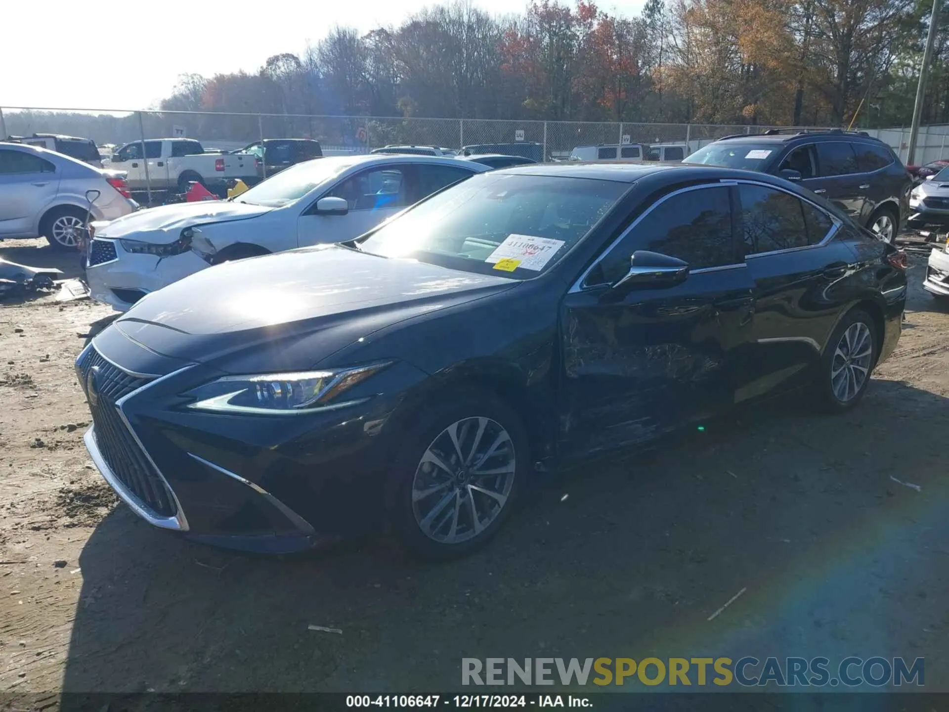 2 fotografías del automóvil dañado 58ACZ1B16NU119190 LEXUS ES 350 2022