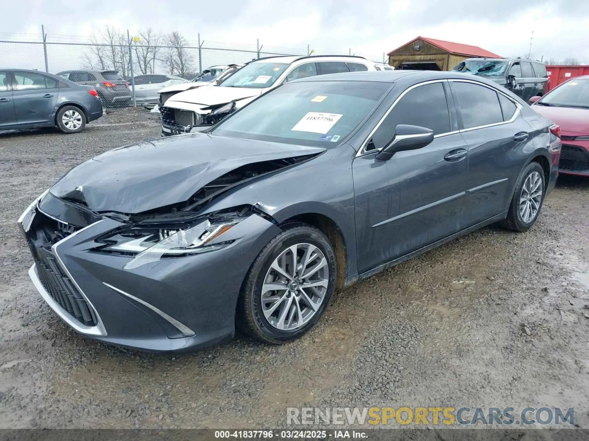 2 fotografías del automóvil dañado 58ACZ1B18NU133558 LEXUS ES 350 2022