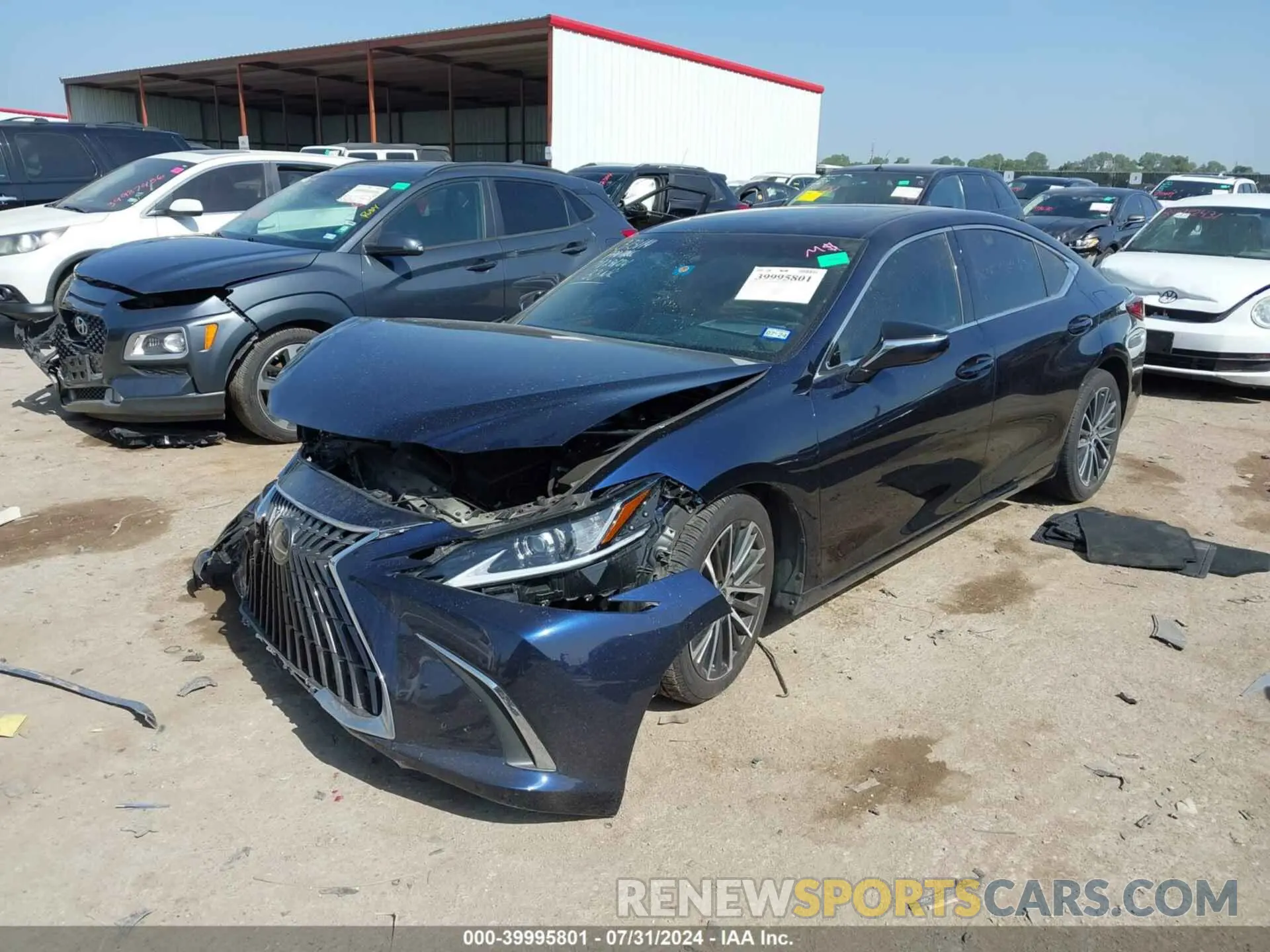 2 fotografías del automóvil dañado 58ADZ1B13NU135139 LEXUS ES 350 2022