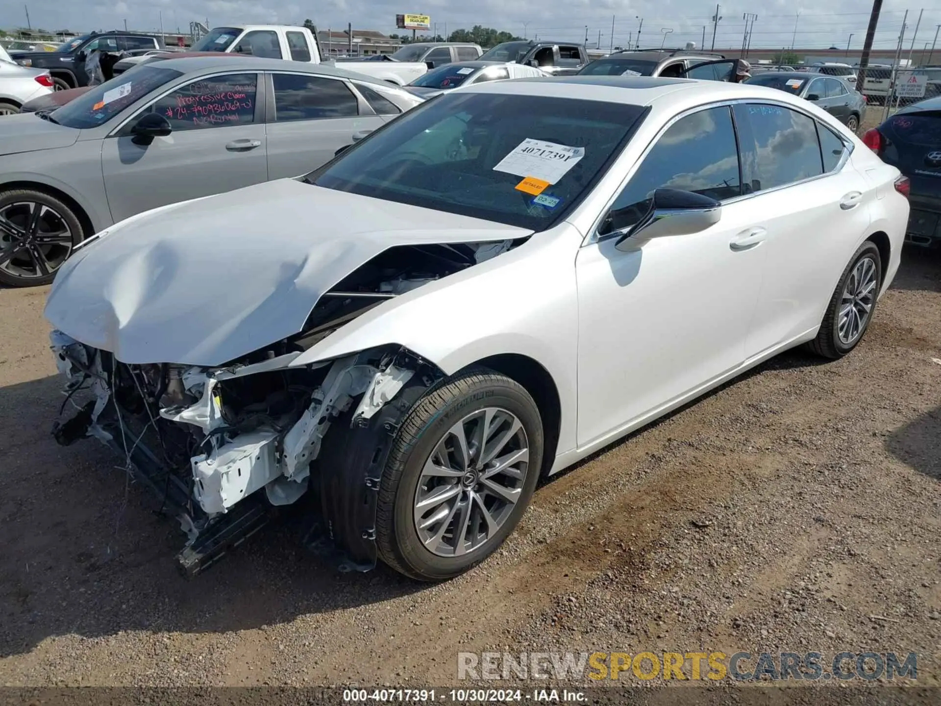 2 fotografías del automóvil dañado 58ACZ1B17PU149253 LEXUS ES 350 2023