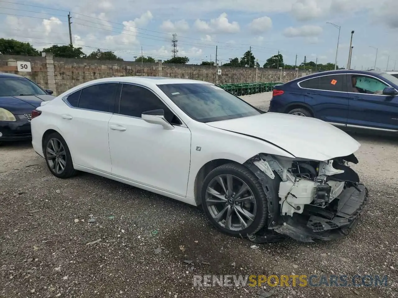 4 fotografías del automóvil dañado 58AGZ1B14LU059196 LEXUS ES 350 F S 2020