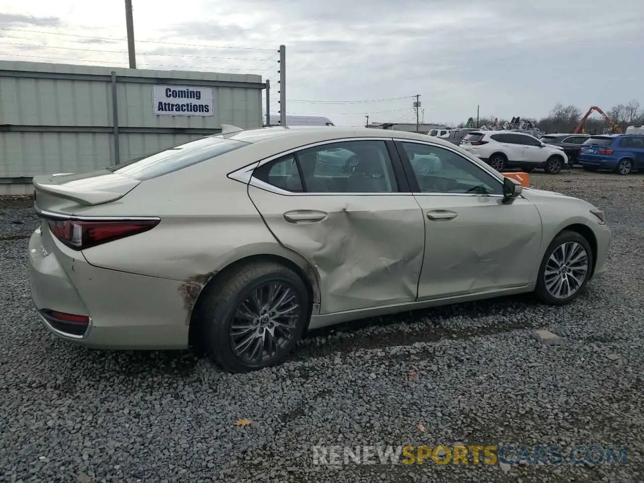 3 fotografías del automóvil dañado 58AD11D11MU003340 LEXUS ES250 2021
