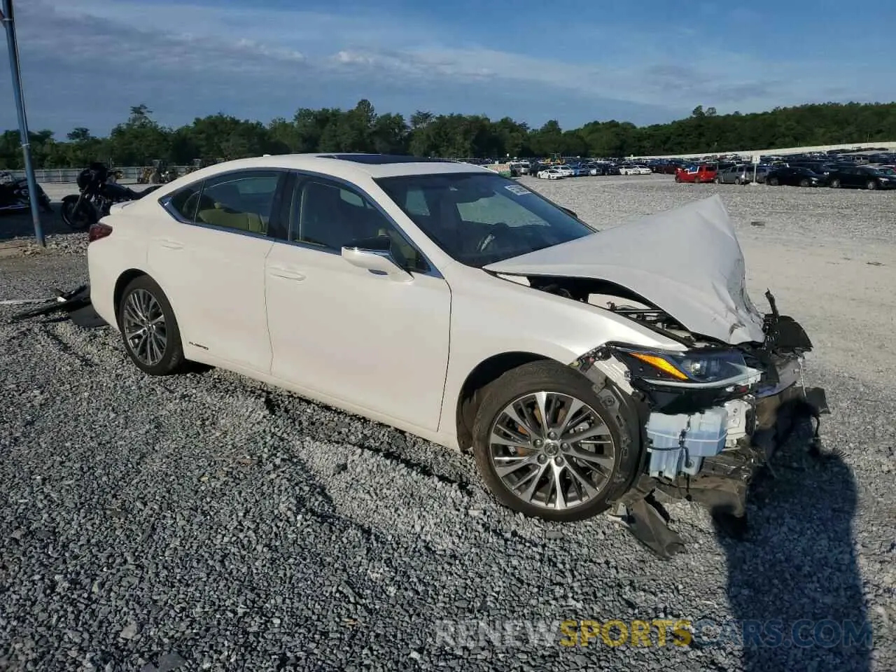 4 fotografías del automóvil dañado JTHB21B11K2010377 LEXUS ES300 2019