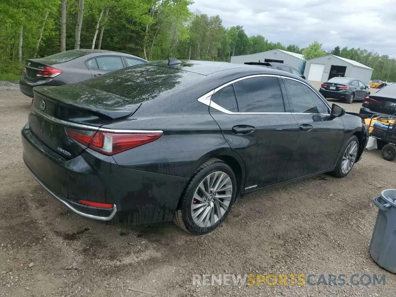 3 fotografías del automóvil dañado JTHB21B14K2010387 LEXUS ES300 2019