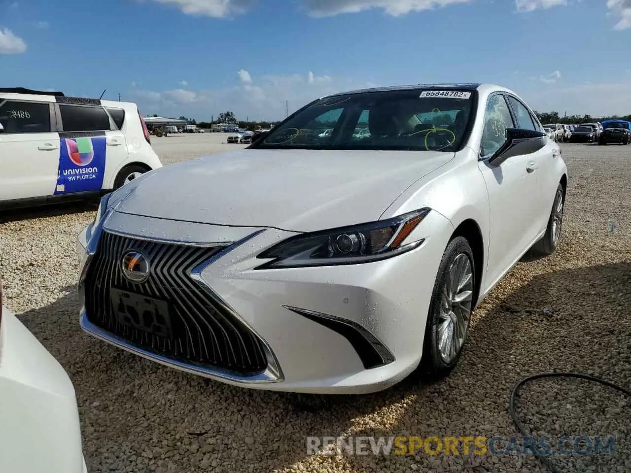 2 fotografías del automóvil dañado 58ABZ1B12KU029042 LEXUS ES350 2019