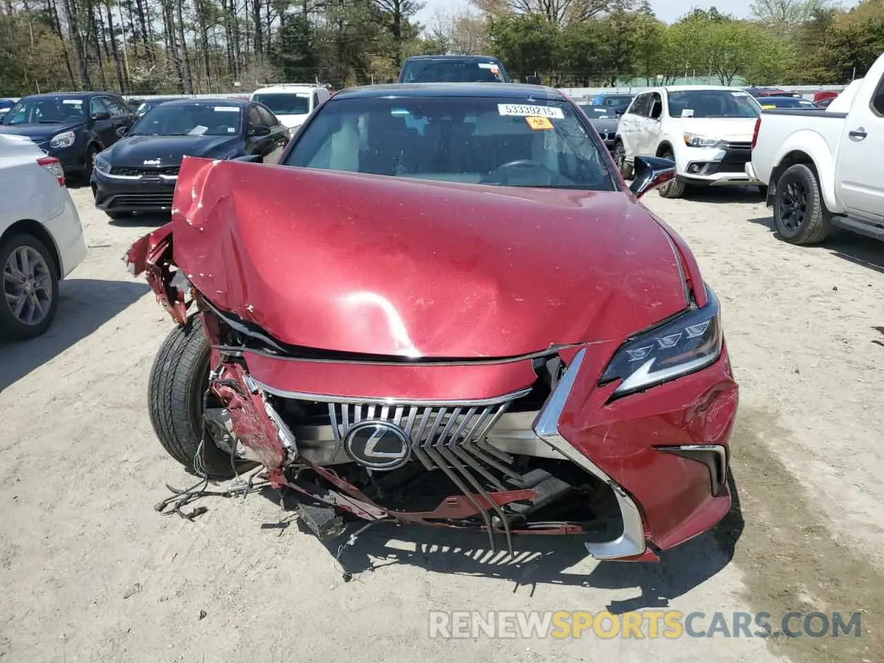 5 fotografías del automóvil dañado 58ABZ1B13KU010127 LEXUS ES350 2019