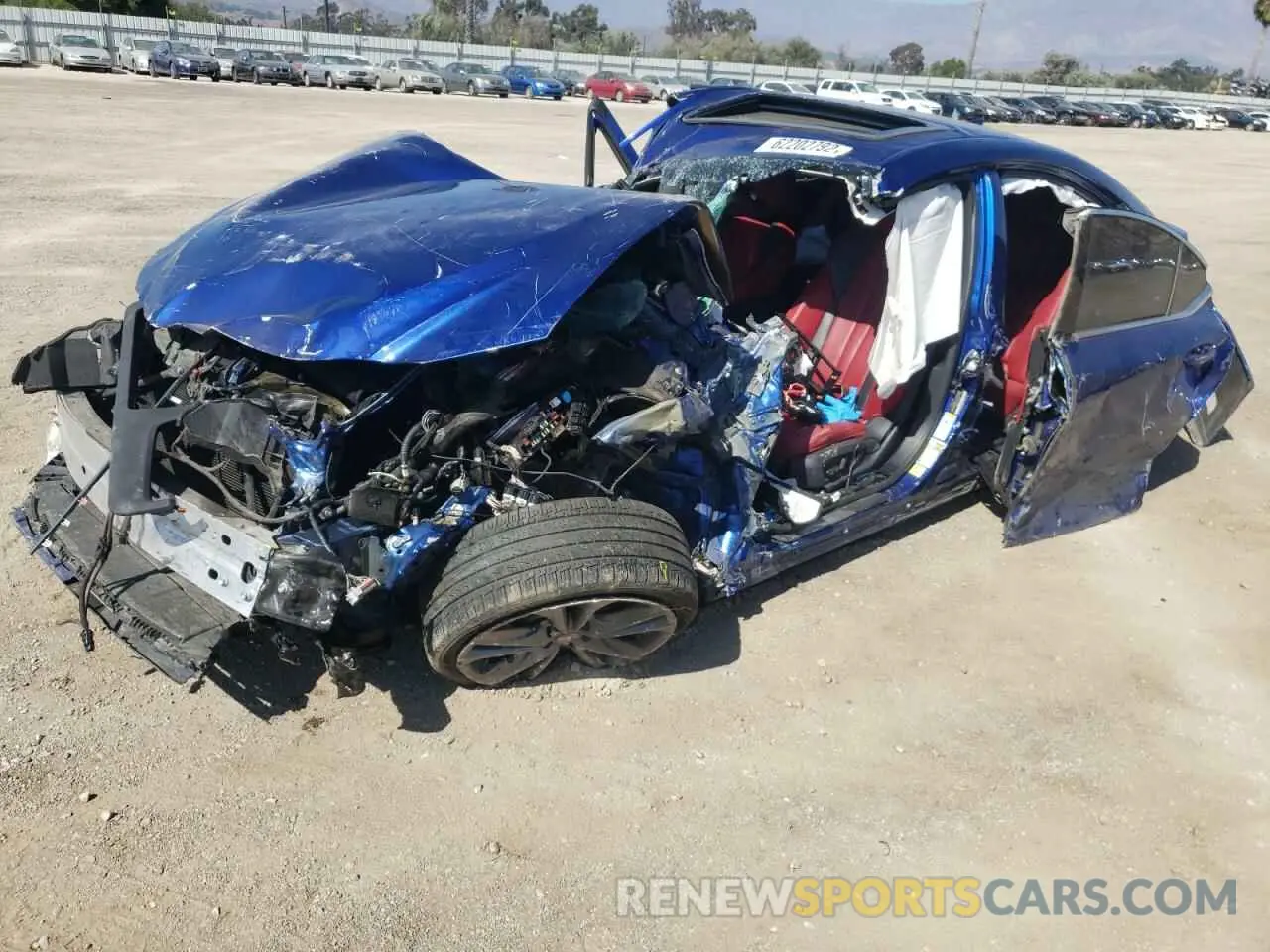 2 fotografías del automóvil dañado 58ABZ1B13KU019278 LEXUS ES350 2019
