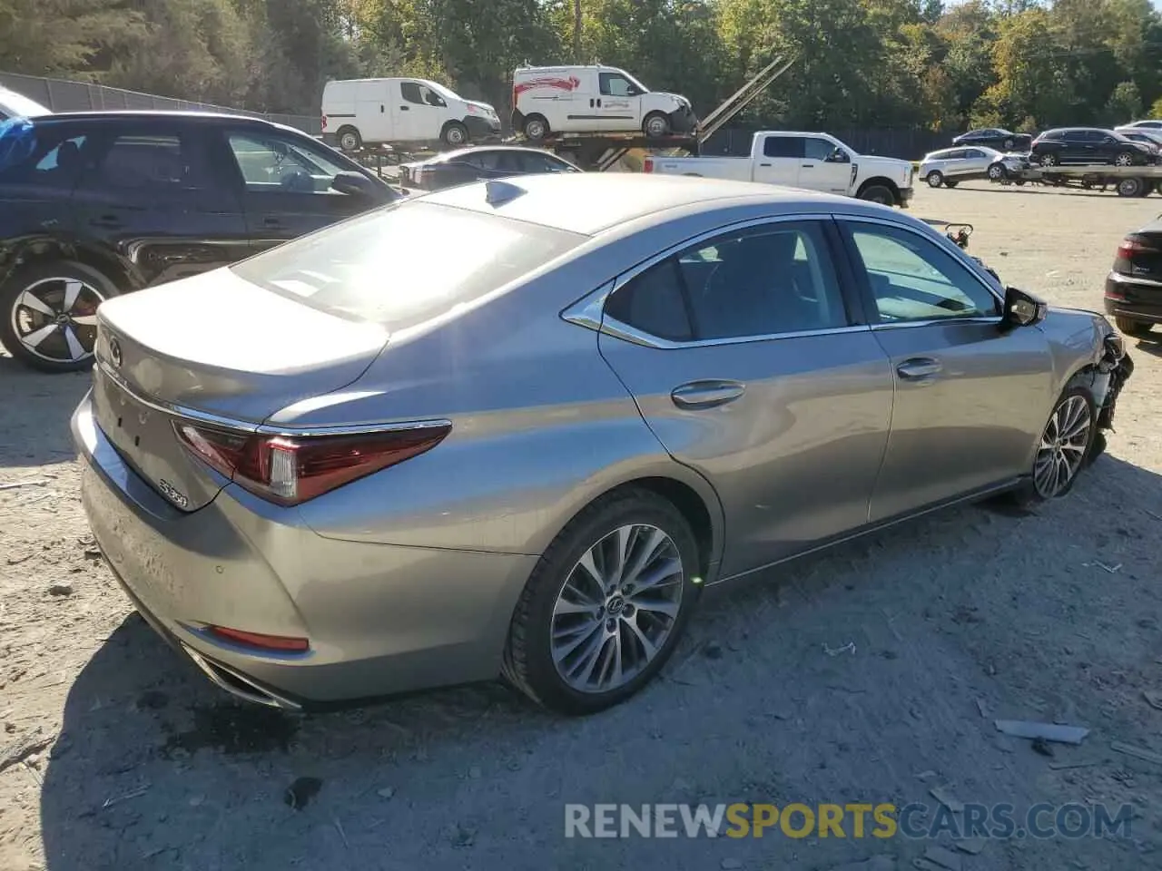 3 fotografías del automóvil dañado 58ABZ1B16KU040402 LEXUS ES350 2019