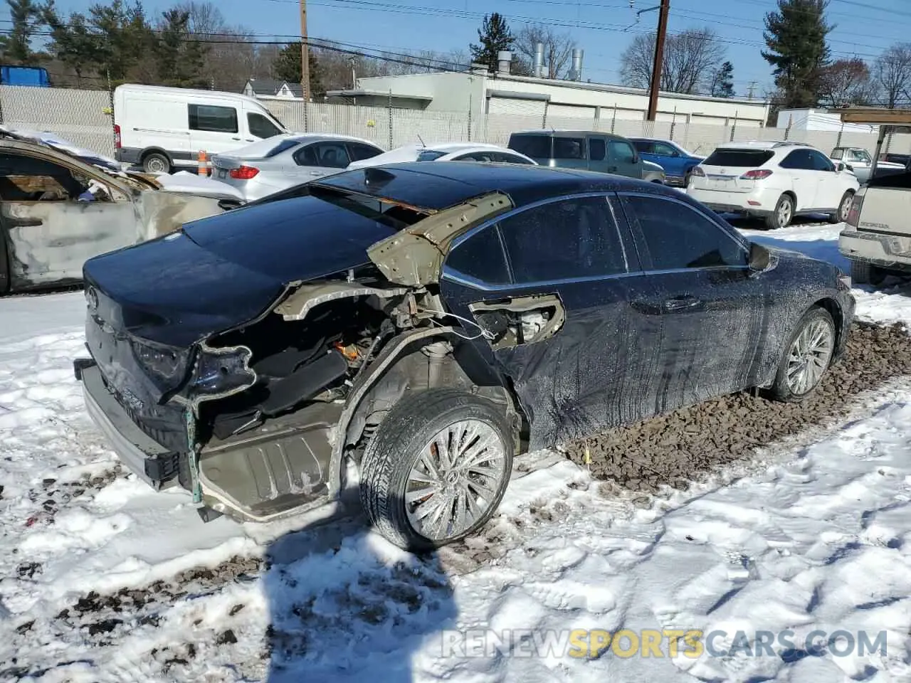 3 fotografías del automóvil dañado 58ABZ1B17KU017369 LEXUS ES350 2019