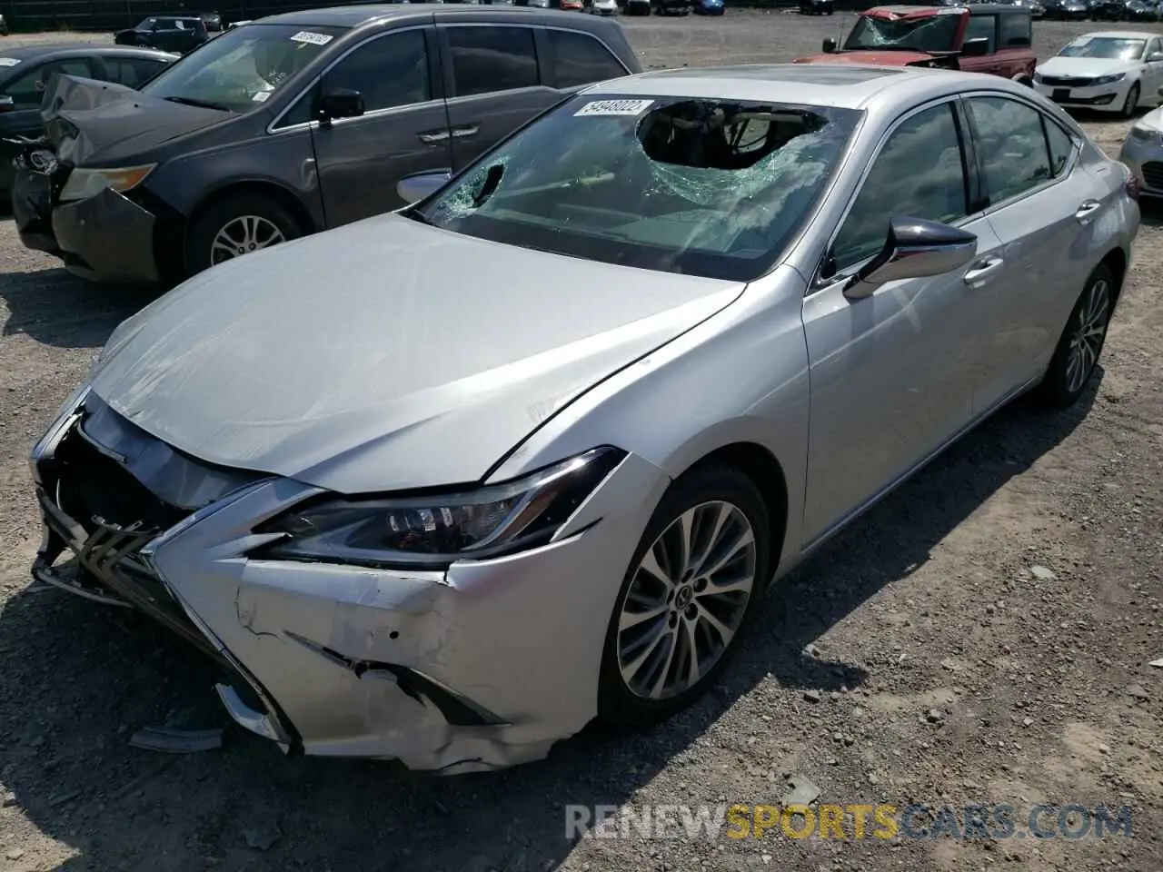 2 fotografías del automóvil dañado 58ADZ1B10LU066682 LEXUS ES350 2020