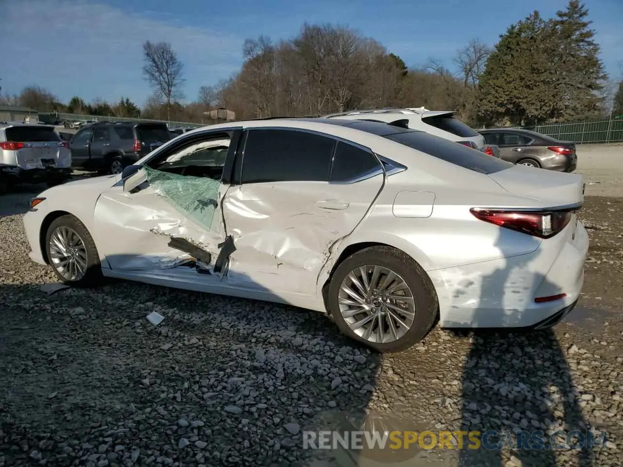 2 fotografías del automóvil dañado 58AFZ1B17LU067465 LEXUS ES350 2020