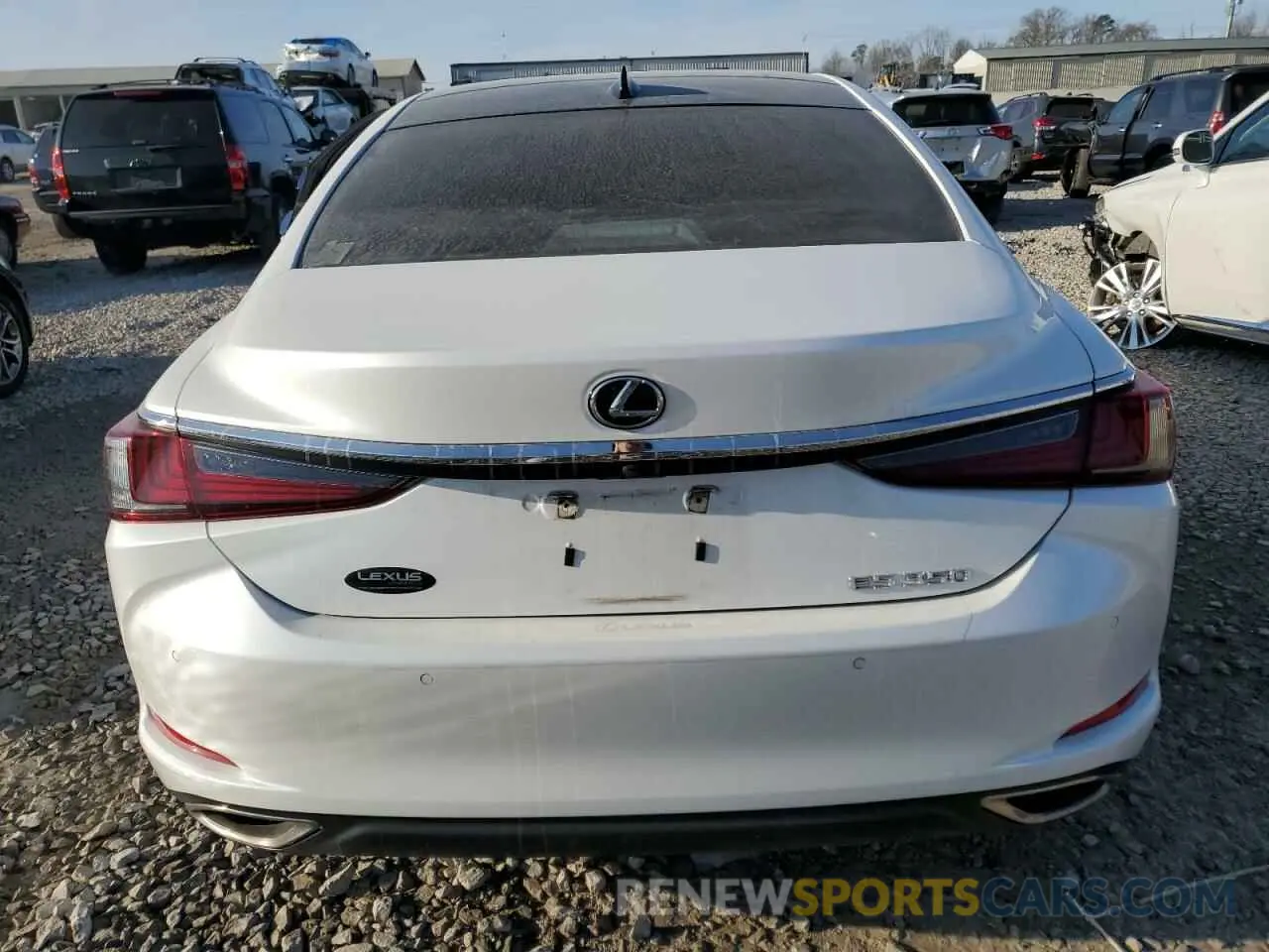6 fotografías del automóvil dañado 58AFZ1B17LU067465 LEXUS ES350 2020
