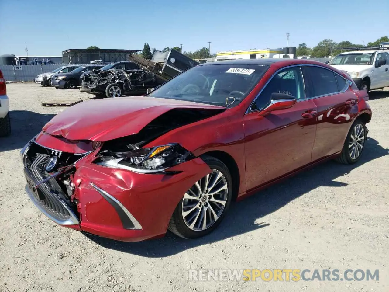 2 fotografías del automóvil dañado 58ADZ1B11MU100324 LEXUS ES350 2021
