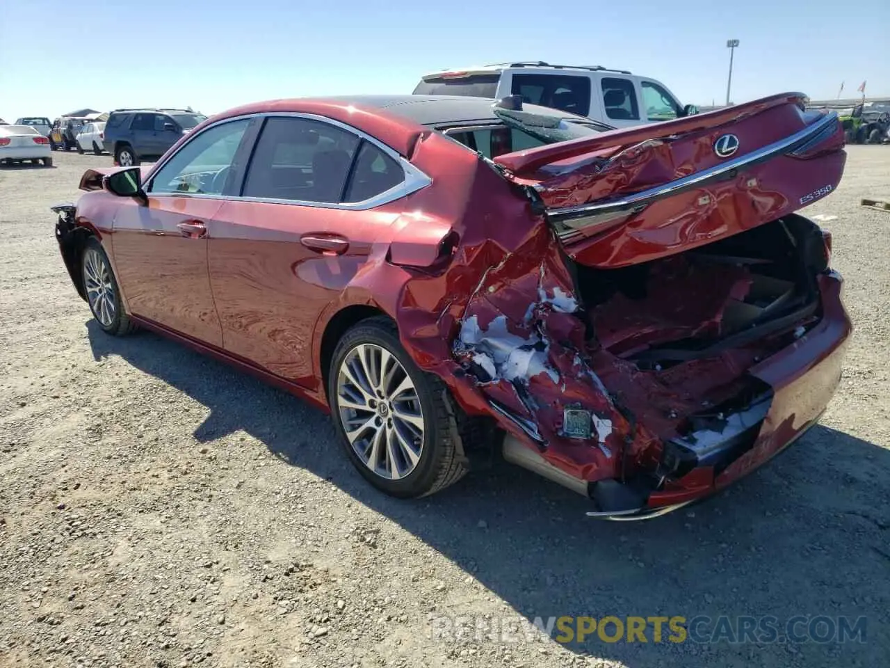 3 fotografías del automóvil dañado 58ADZ1B11MU100324 LEXUS ES350 2021