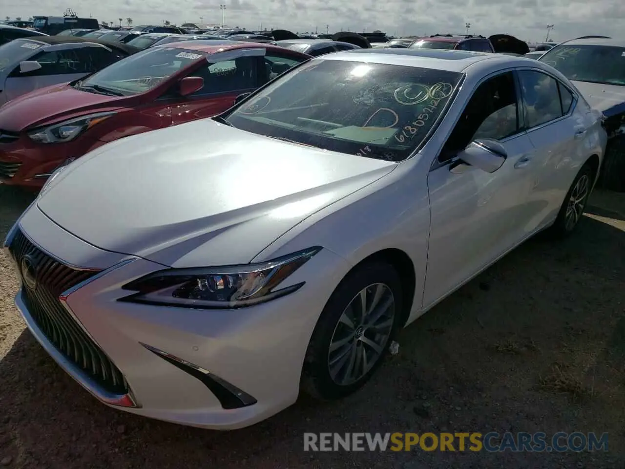 2 fotografías del automóvil dañado 58ADZ1B1XMU098816 LEXUS ES350 2021