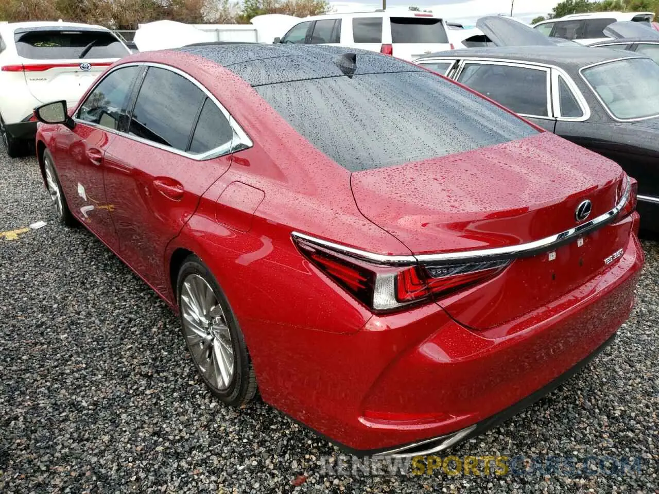 3 fotografías del automóvil dañado 58AFZ1B12MU090234 LEXUS ES350 2021