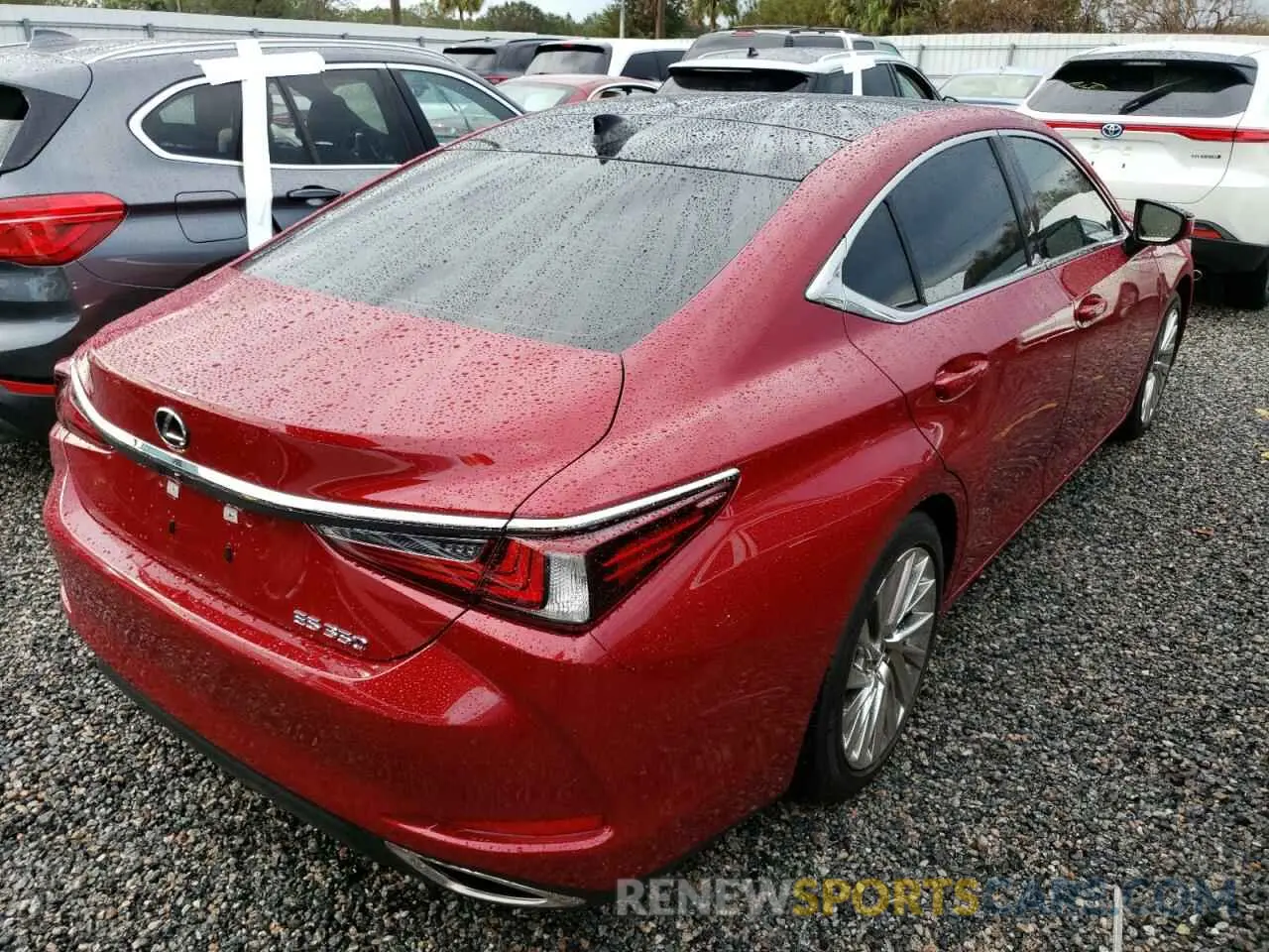 4 fotografías del automóvil dañado 58AFZ1B12MU090234 LEXUS ES350 2021