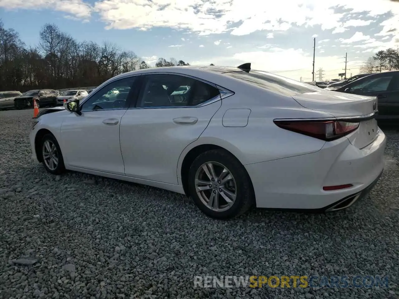 2 fotografías del automóvil dañado 58AFZ1B19MU092482 LEXUS ES350 2021