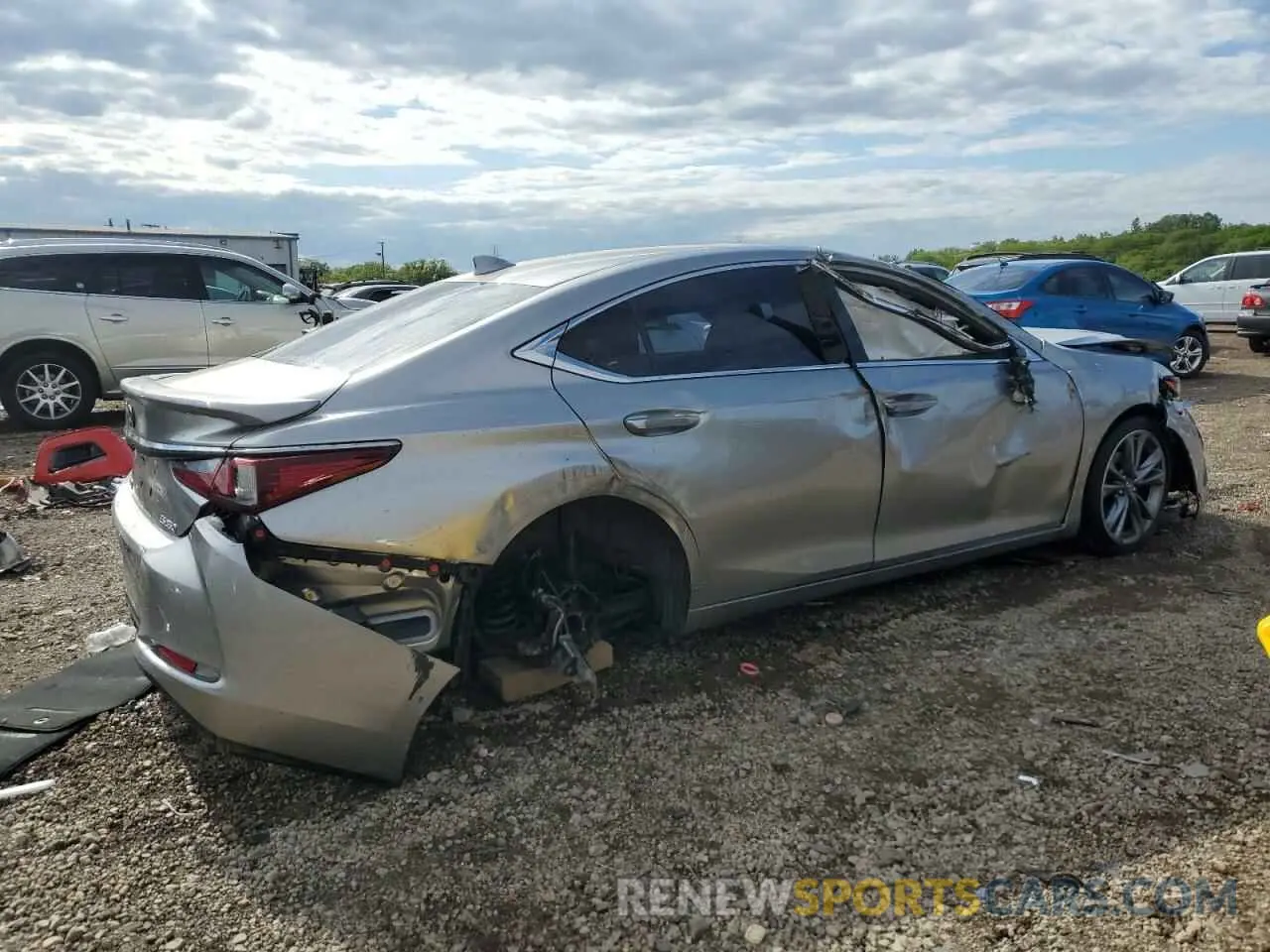 3 fotografías del automóvil dañado 58AGZ1B18MU092235 LEXUS ES350 2021