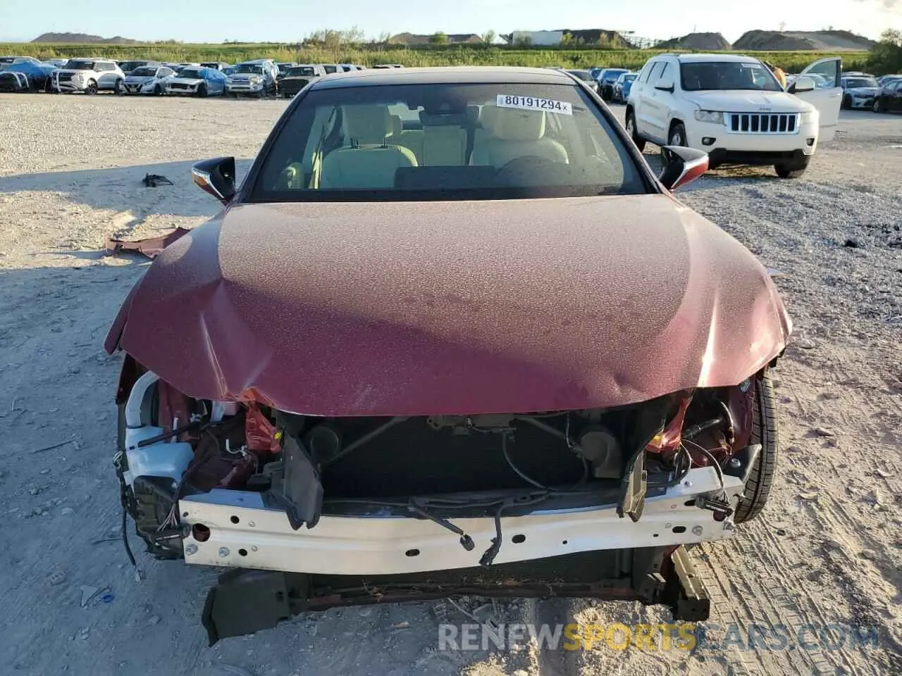 5 fotografías del automóvil dañado 58ADZ1B13NU128580 LEXUS ES350 2022